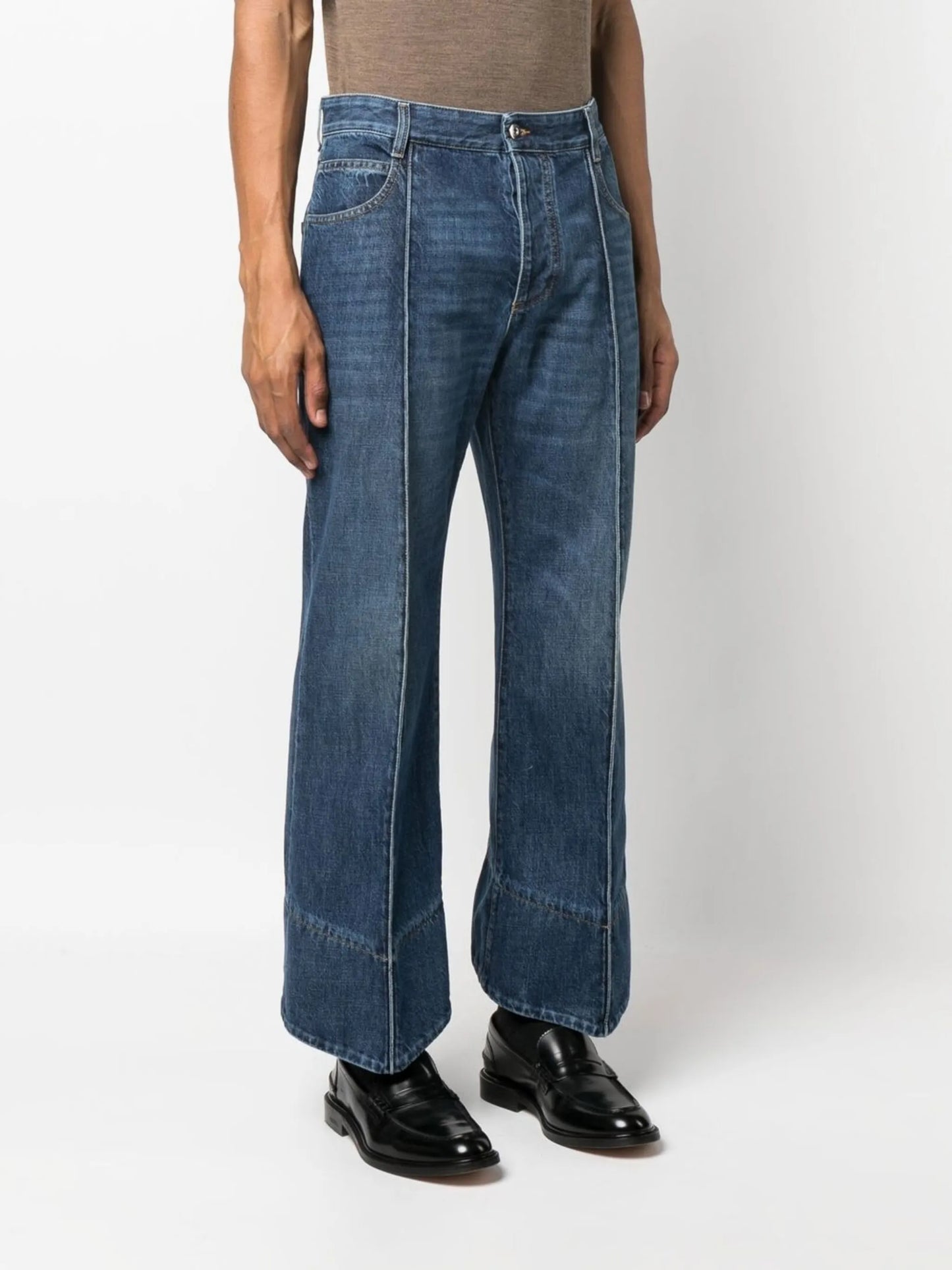 wide-leg cropped jeans