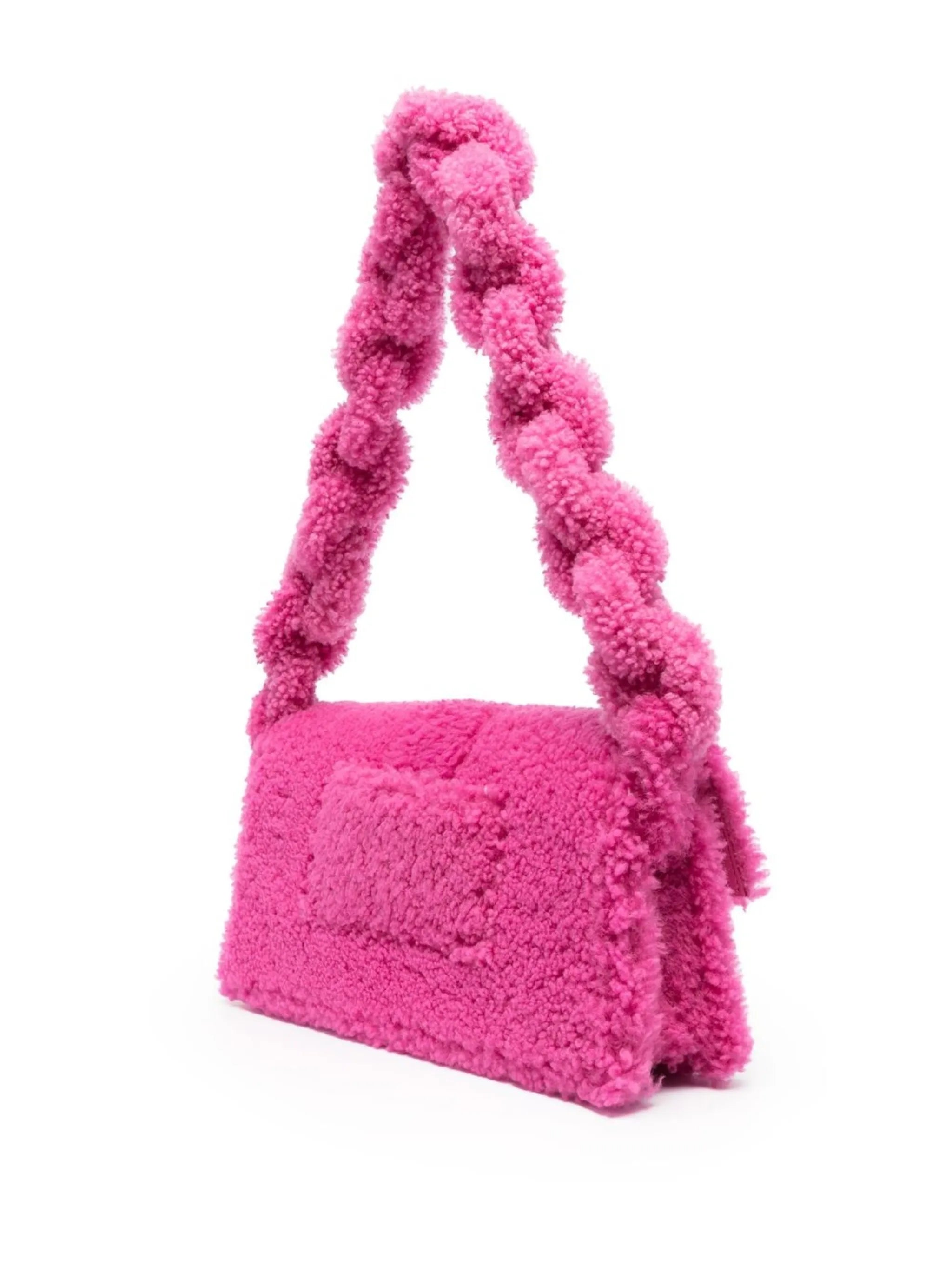 Le Bambidou shearling shoulder bag