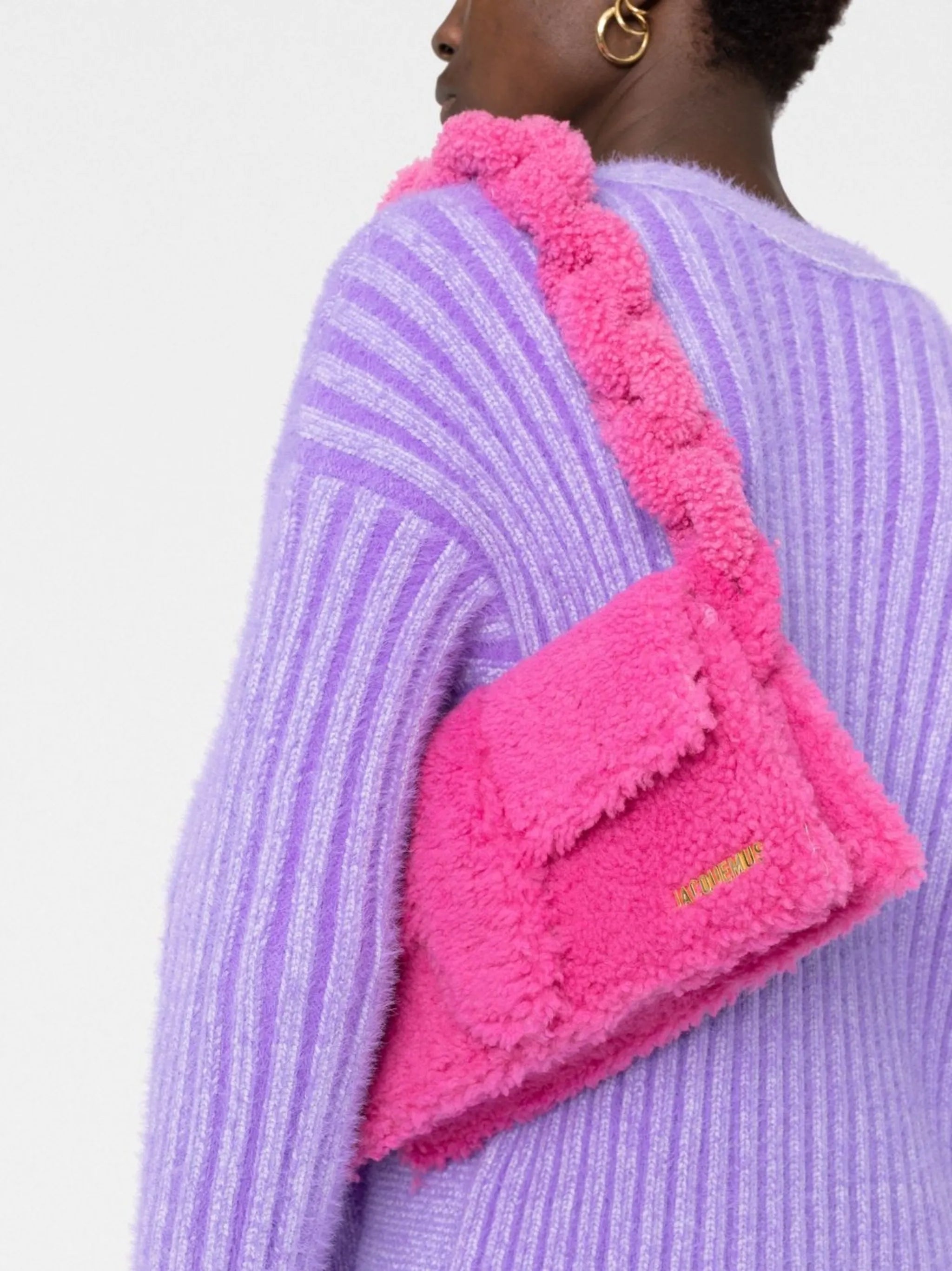 Le Bambidou shearling shoulder bag
