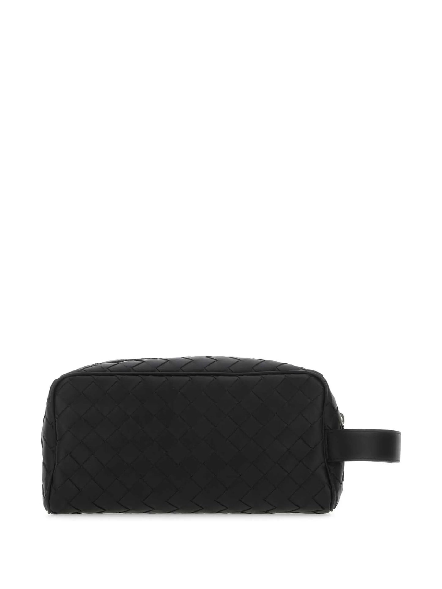 Intrecciato leather wash bag