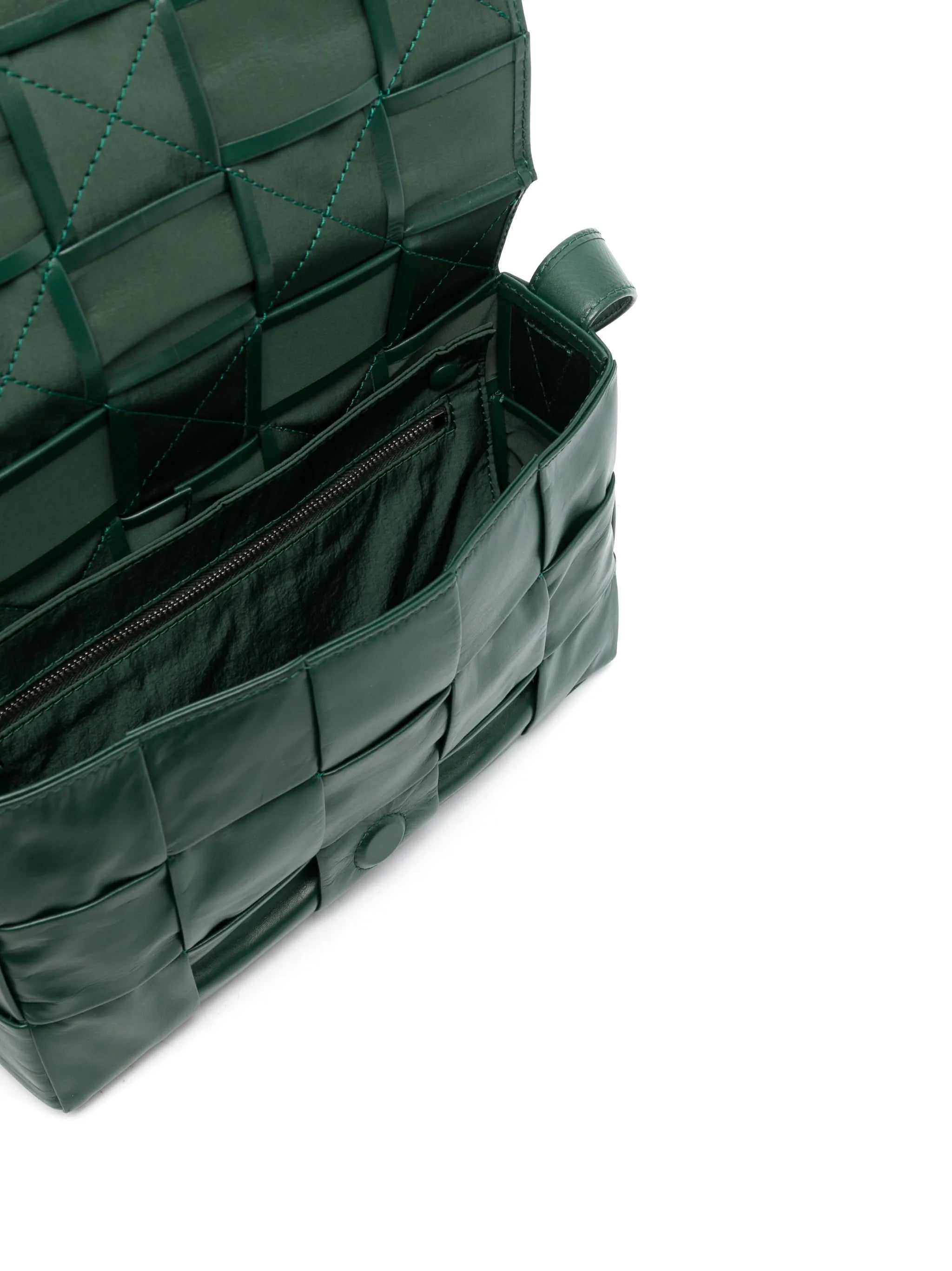 Cassette leather shoulder bag