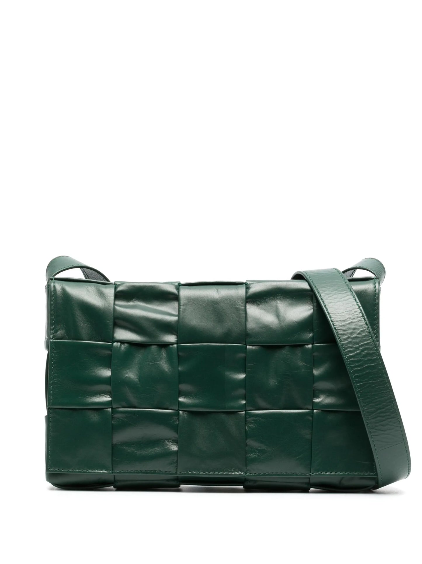 Cassette leather shoulder bag