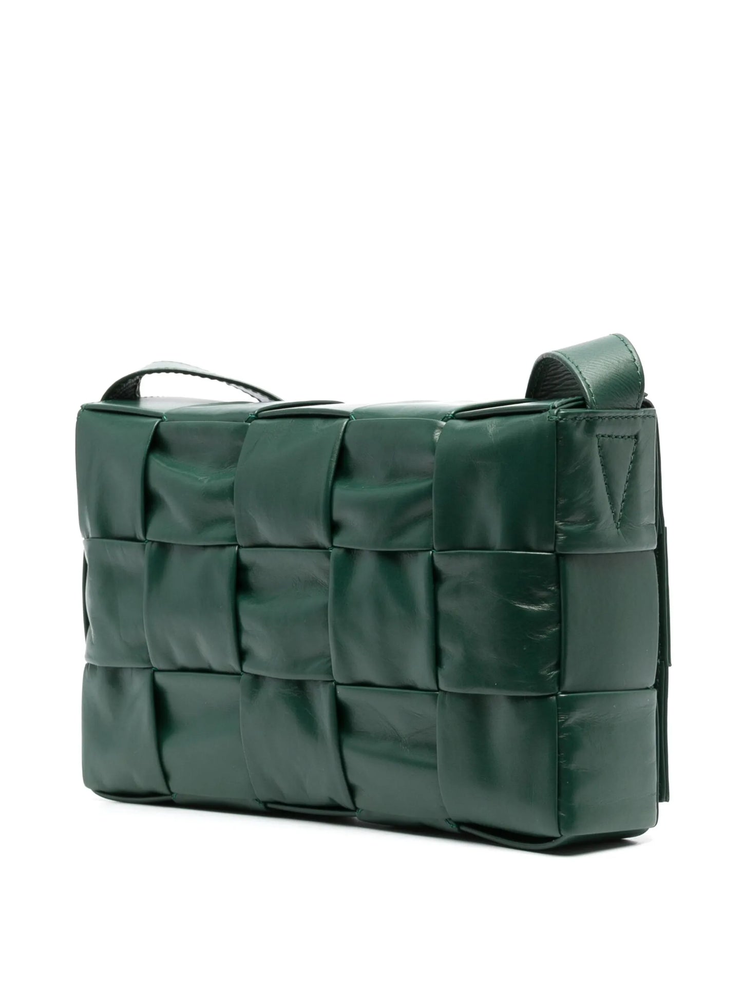 Cassette leather shoulder bag