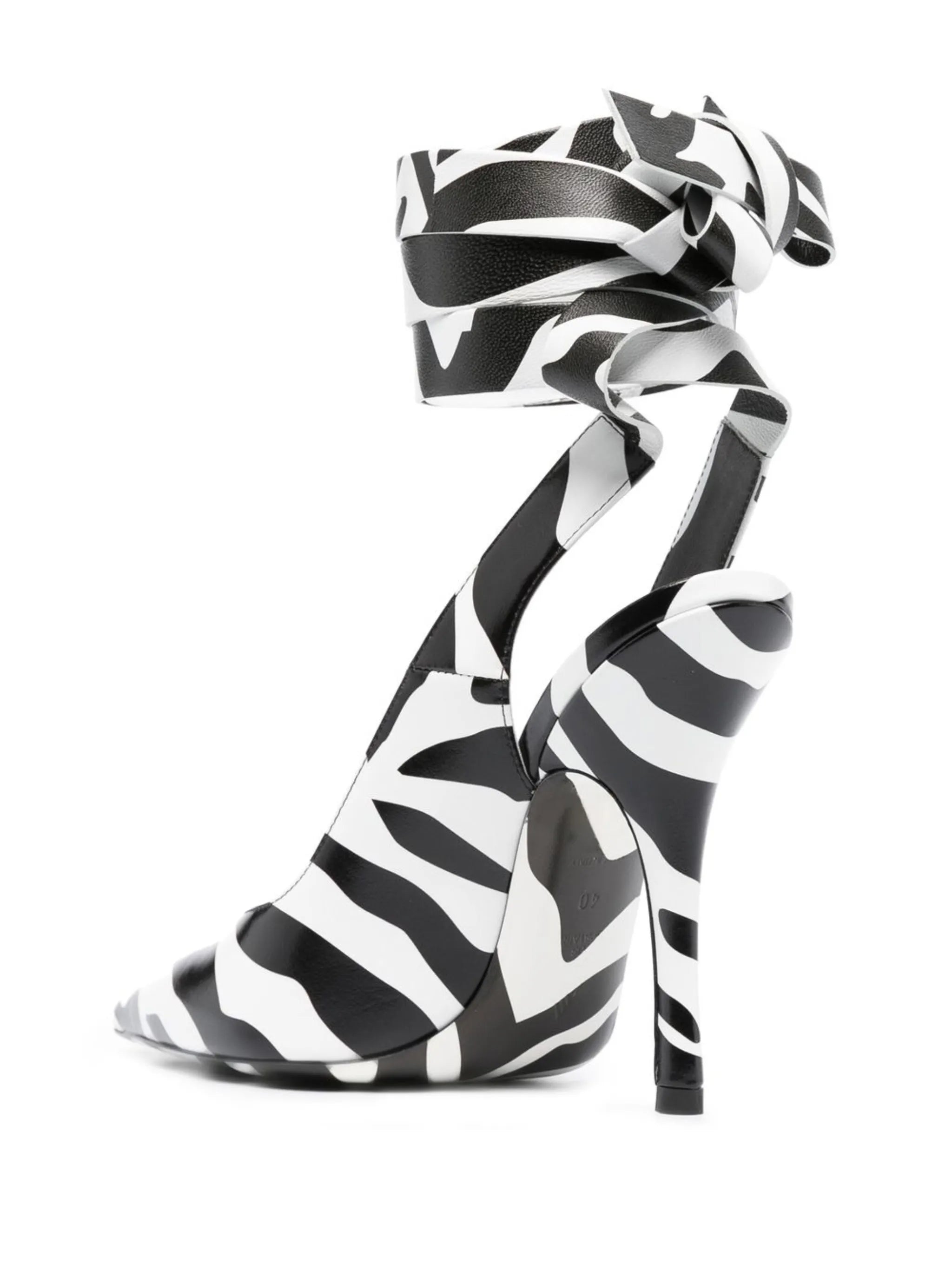 Venus 105mm zebra-print pumps