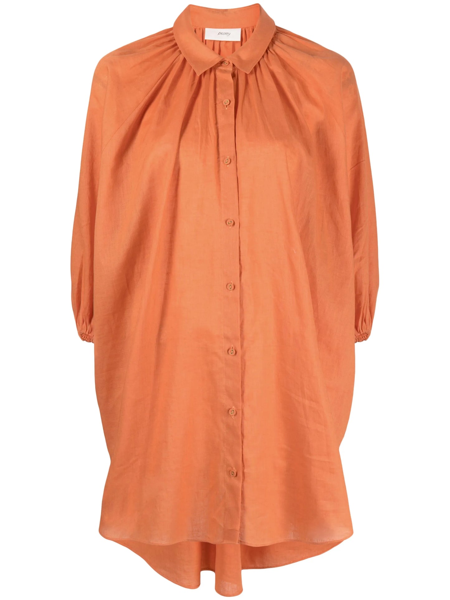 cotton-linen shirt dress