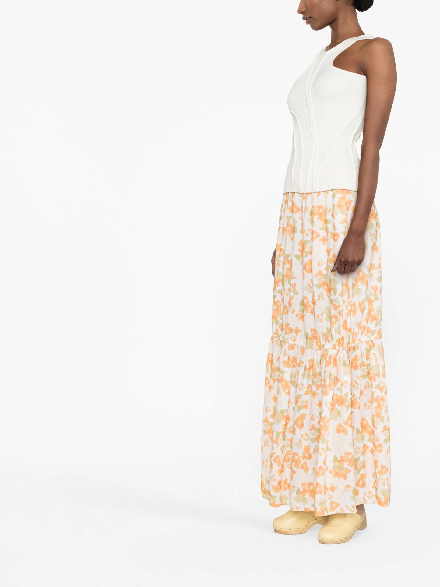 floral-print maxi skirt