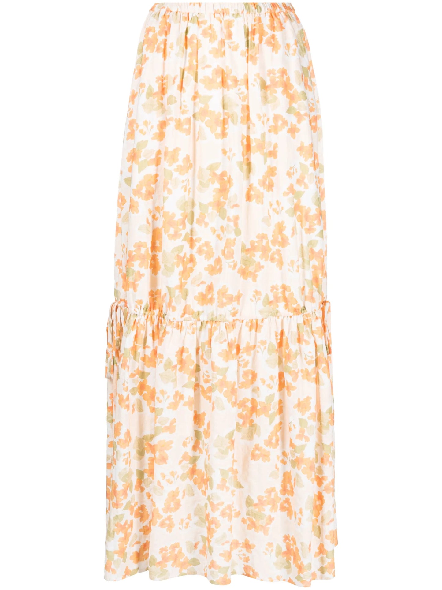 floral-print maxi skirt