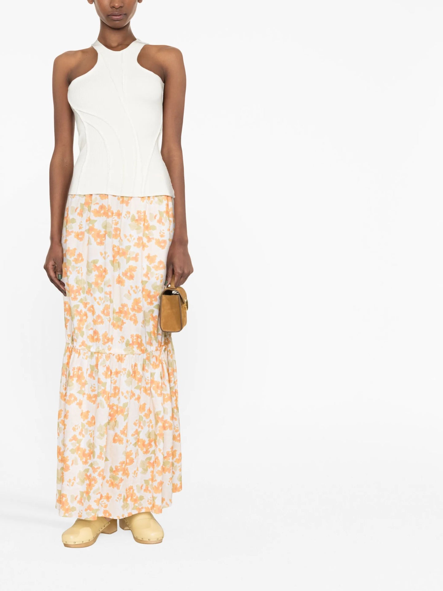 floral-print maxi skirt