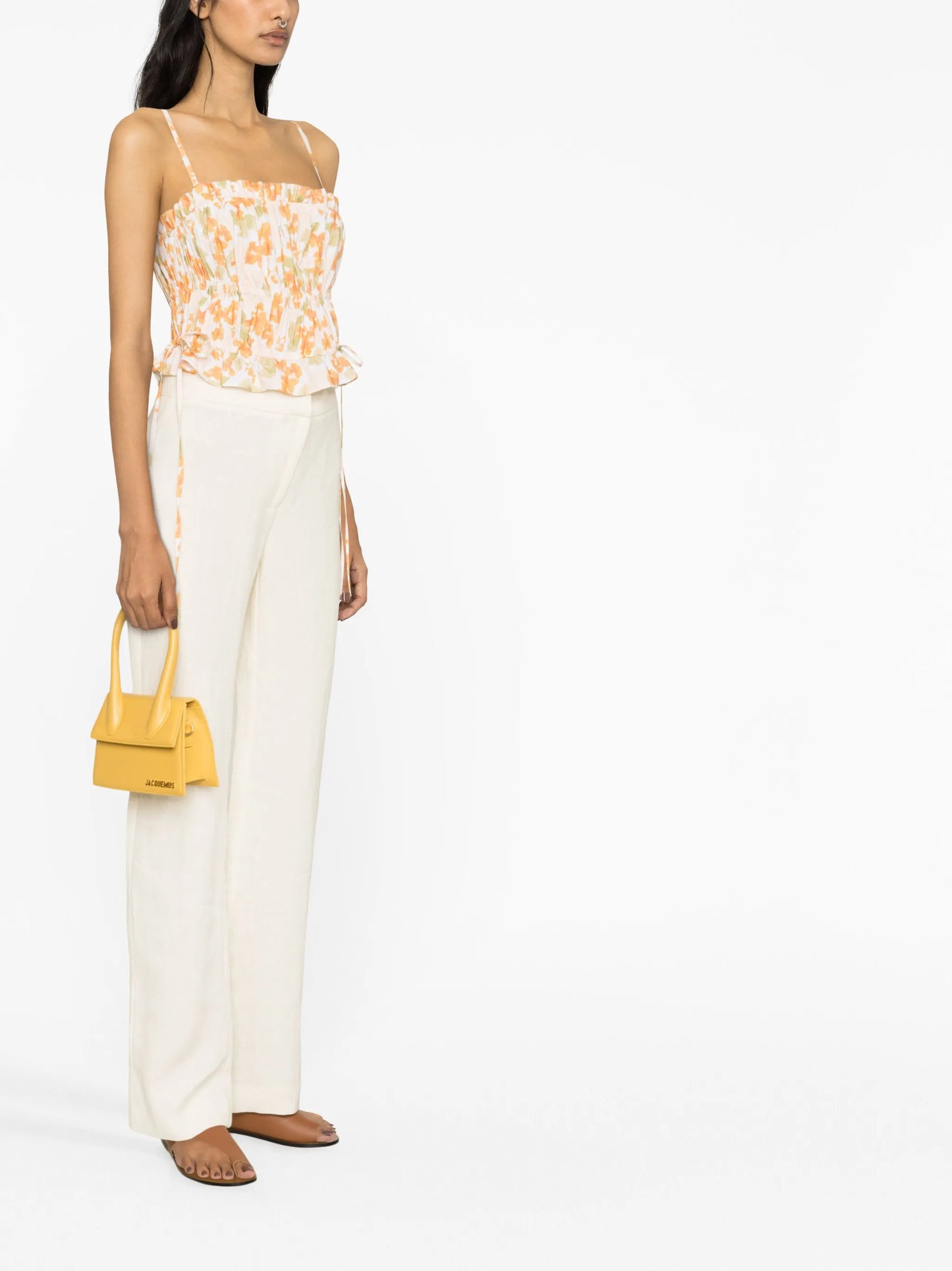 Weekend floral print shirred top