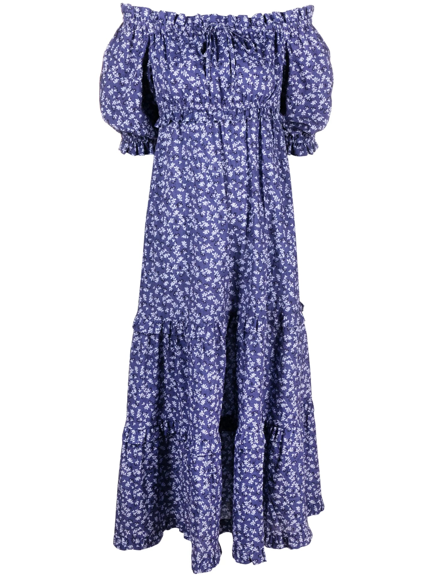 floral-print off-shoulder dress