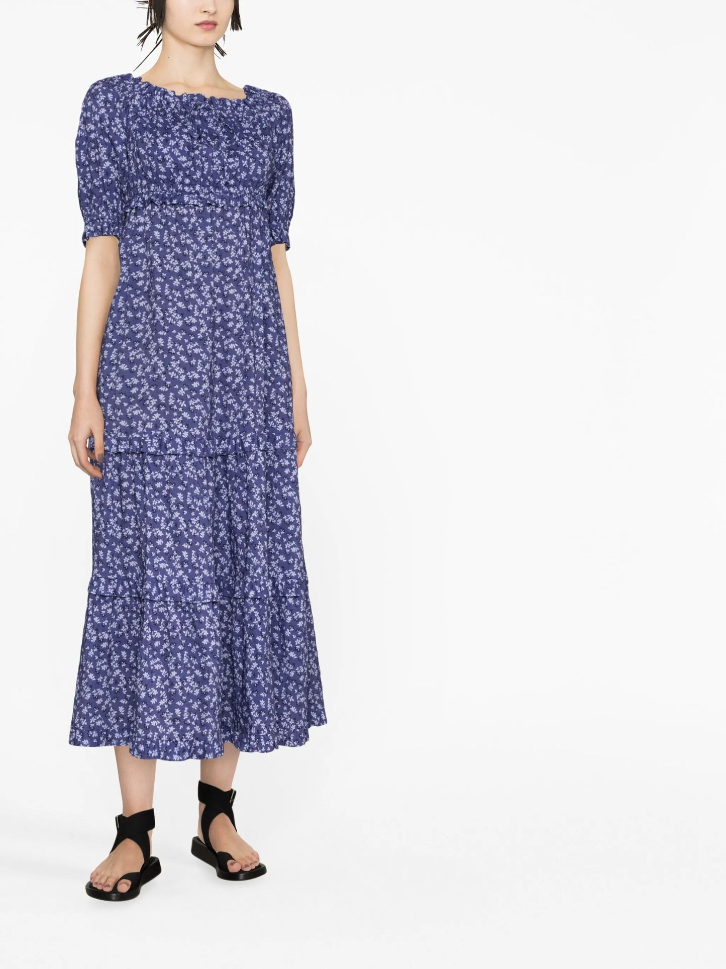 floral-print off-shoulder dress