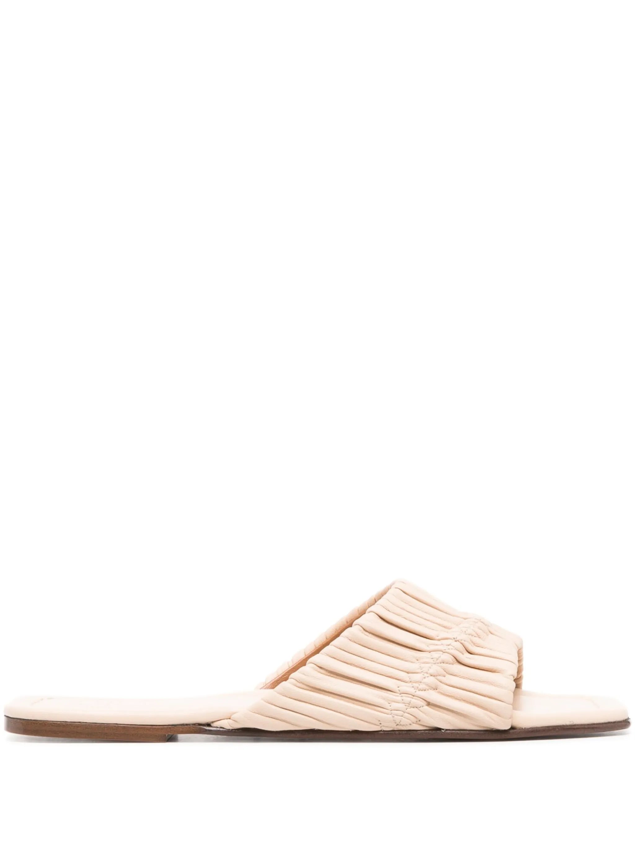 Casoria plissé leather sandals