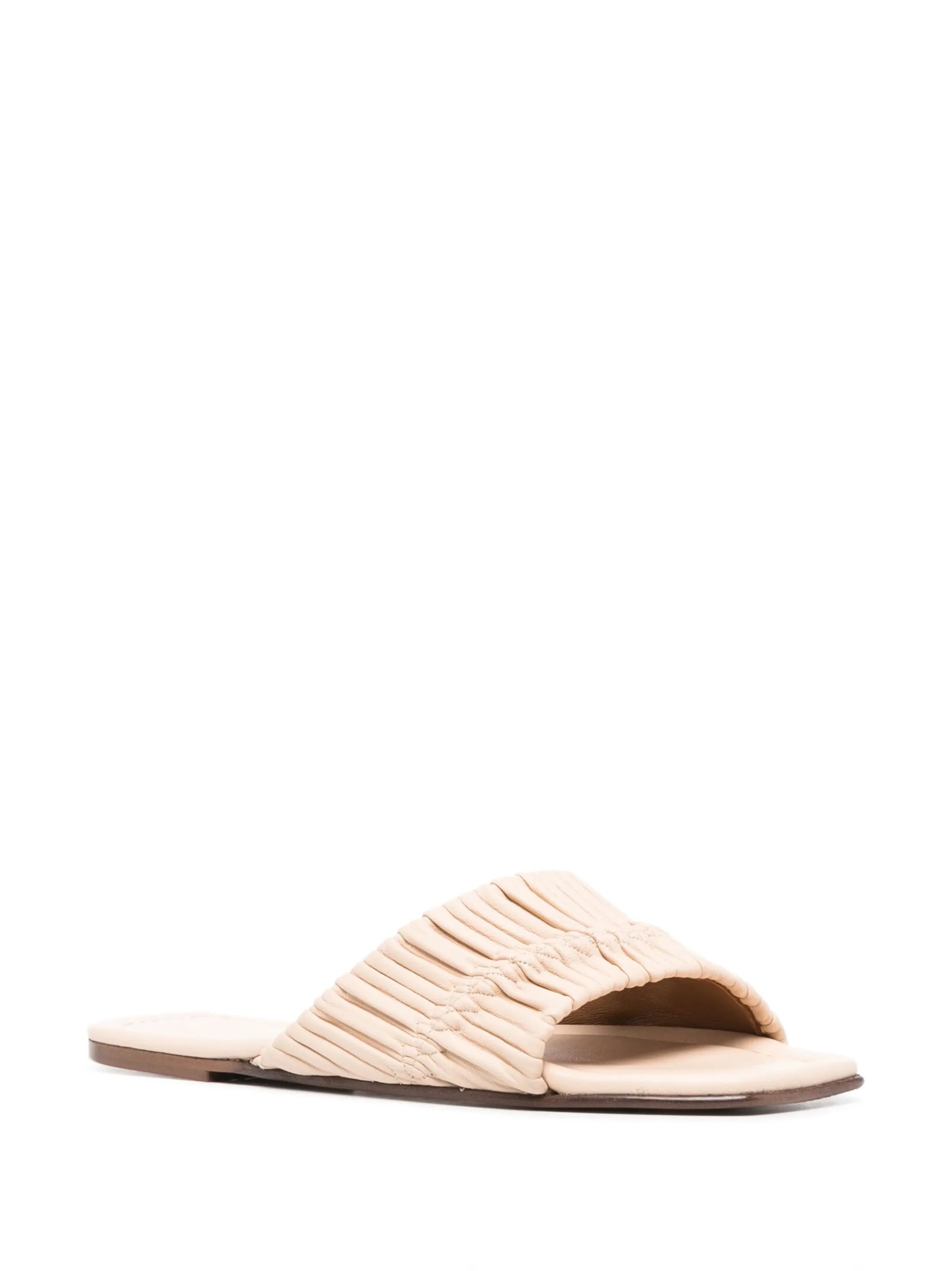 Casoria plissé leather sandals