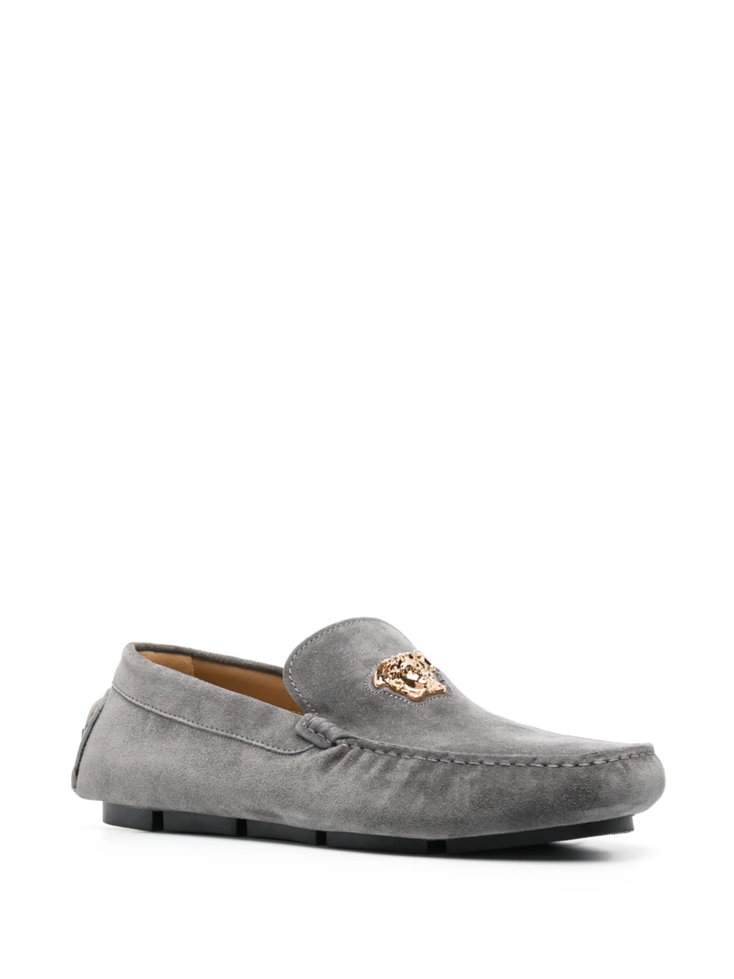 Medusa Head suede loafers