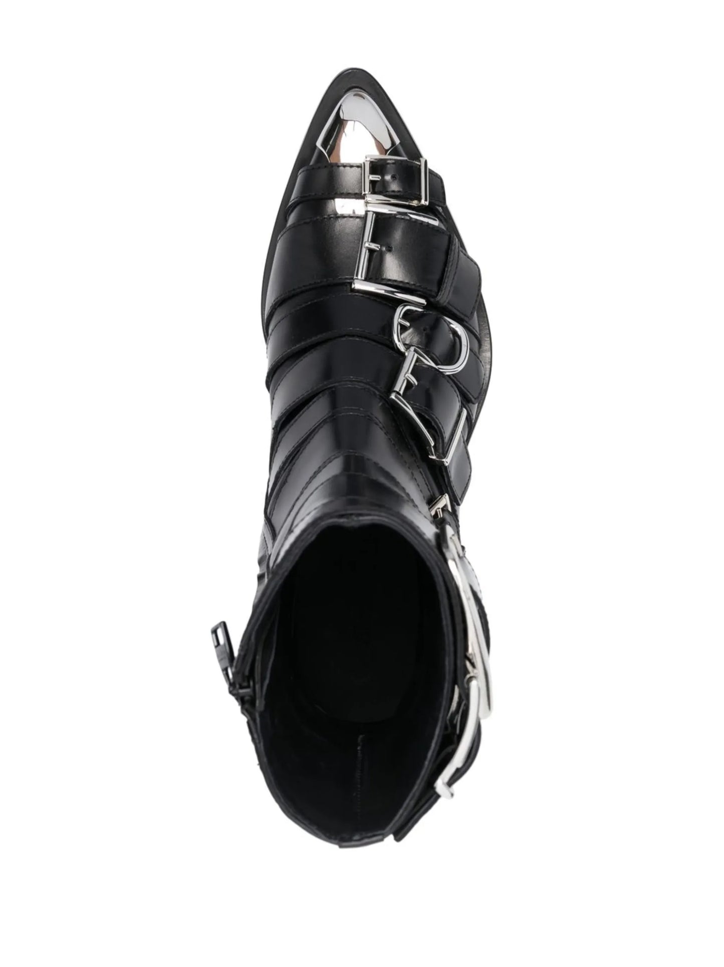 Punk buckle-detail biker boots