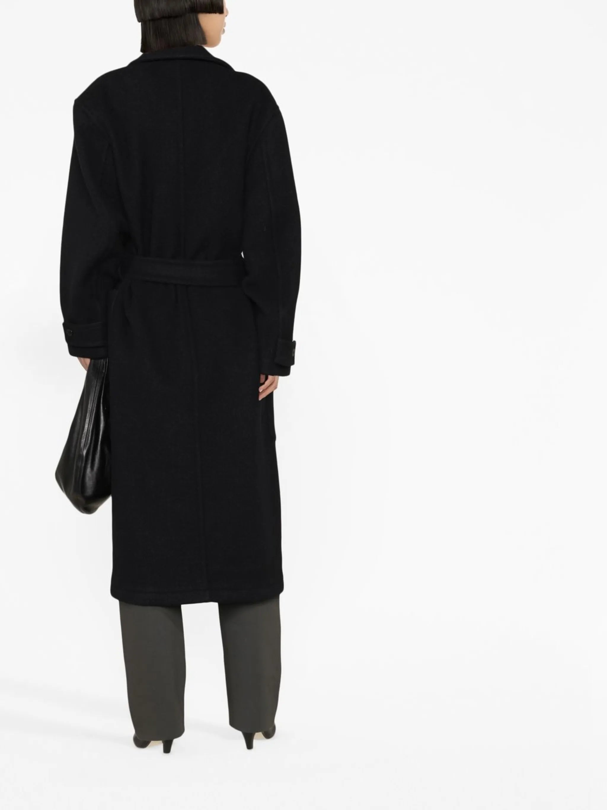 belted single-breasted coat
