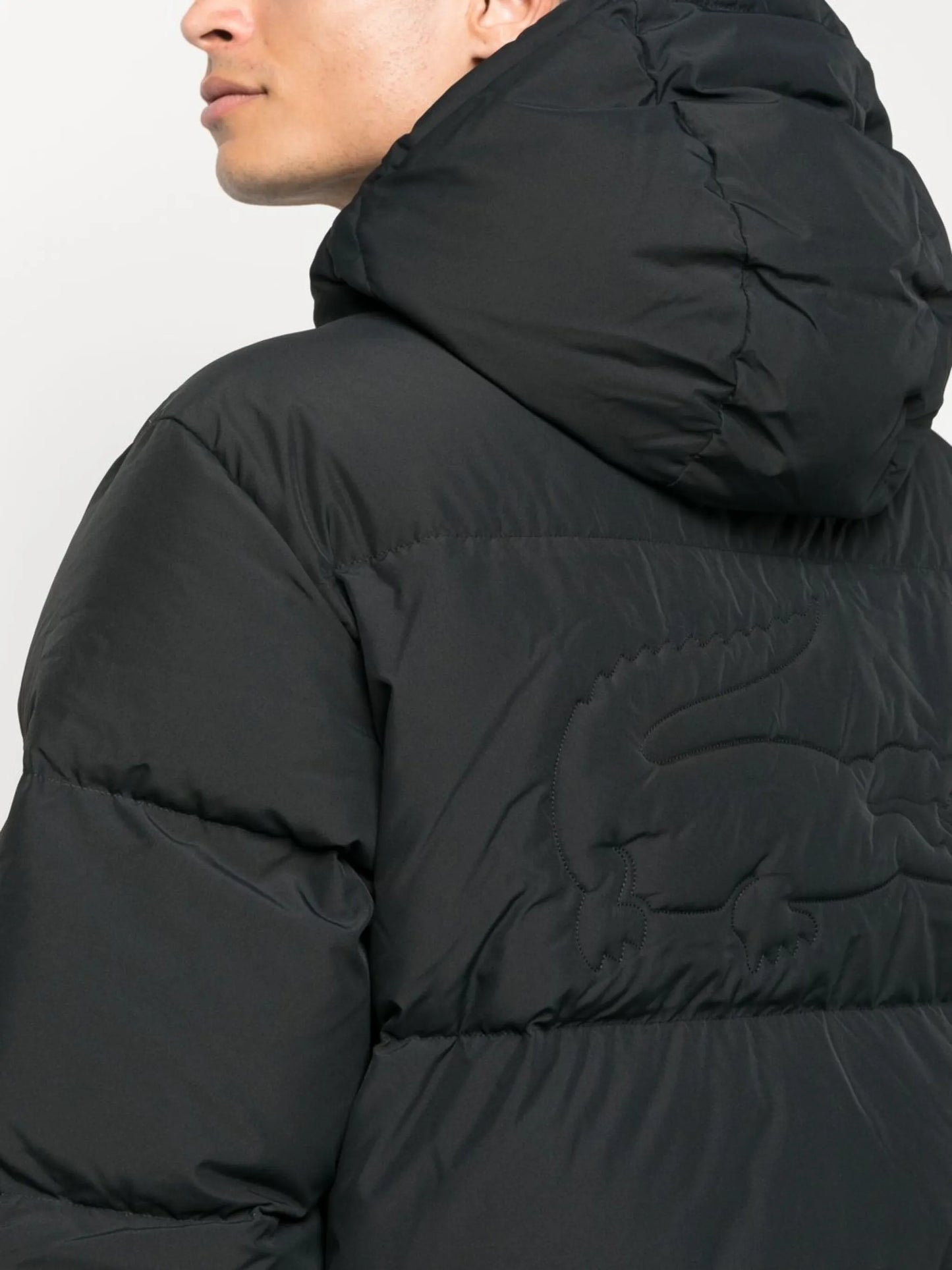 zip-fastening padded jacket