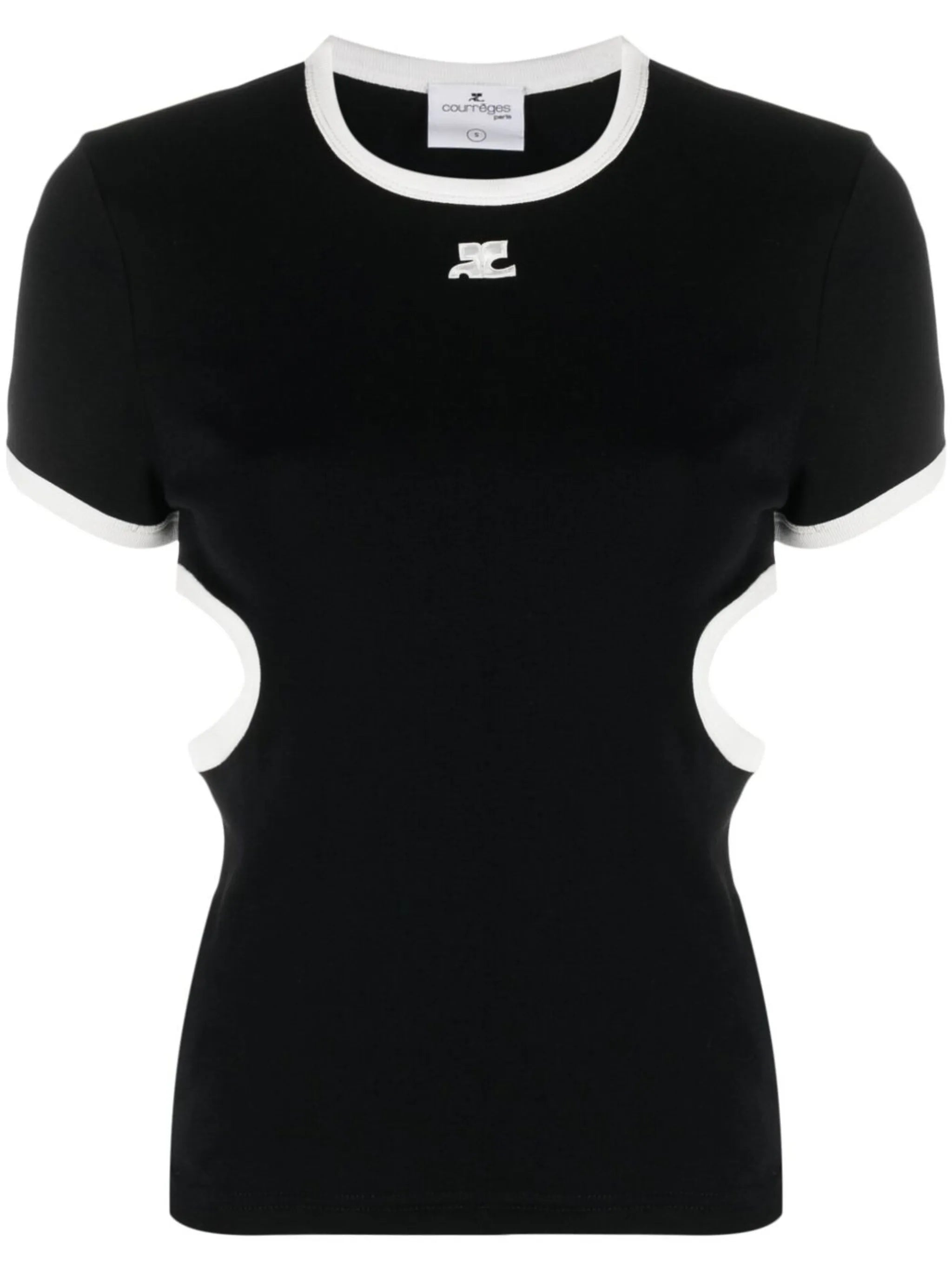cut-out cotton T-shirt