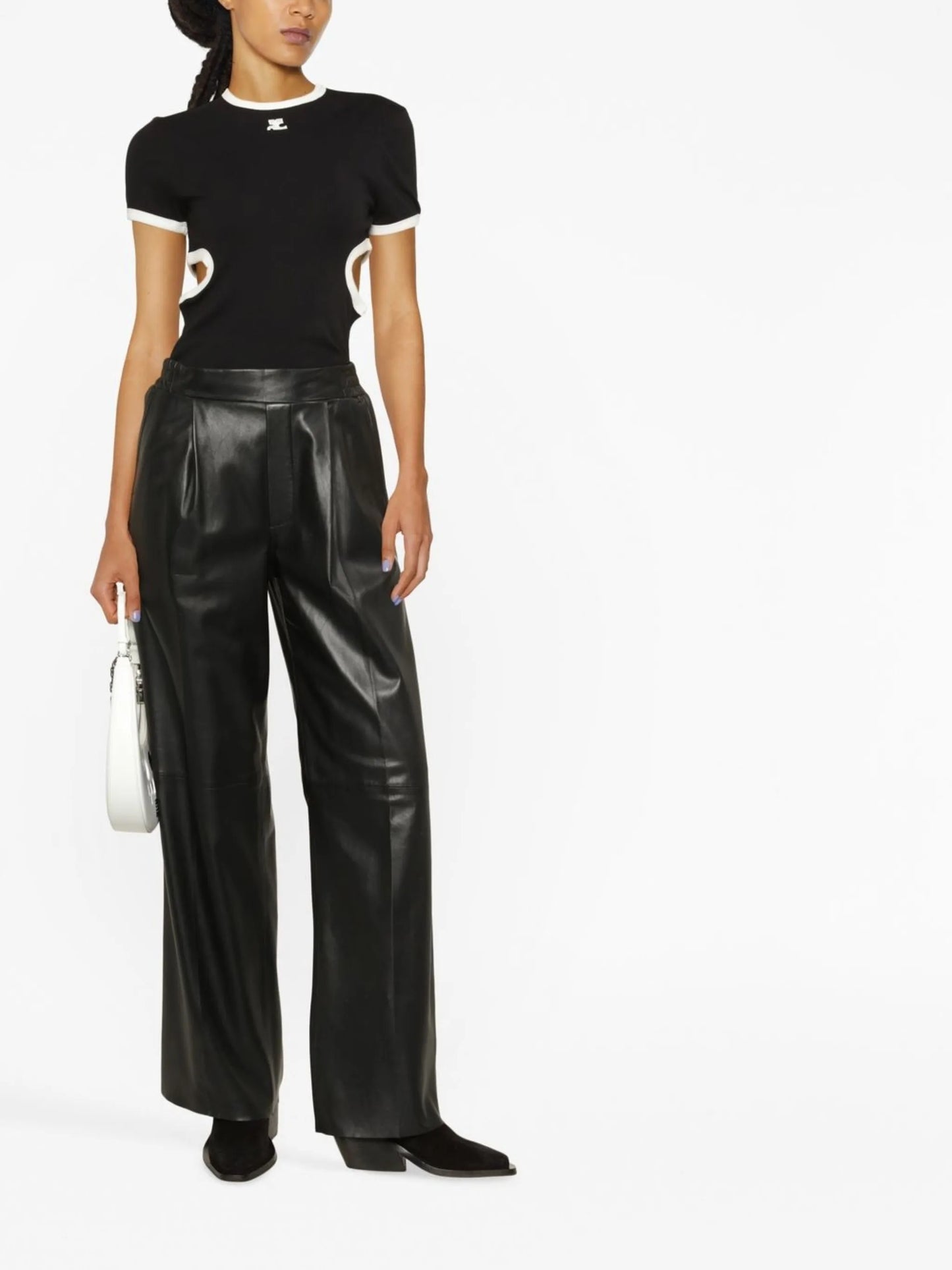 cut-out cotton T-shirt