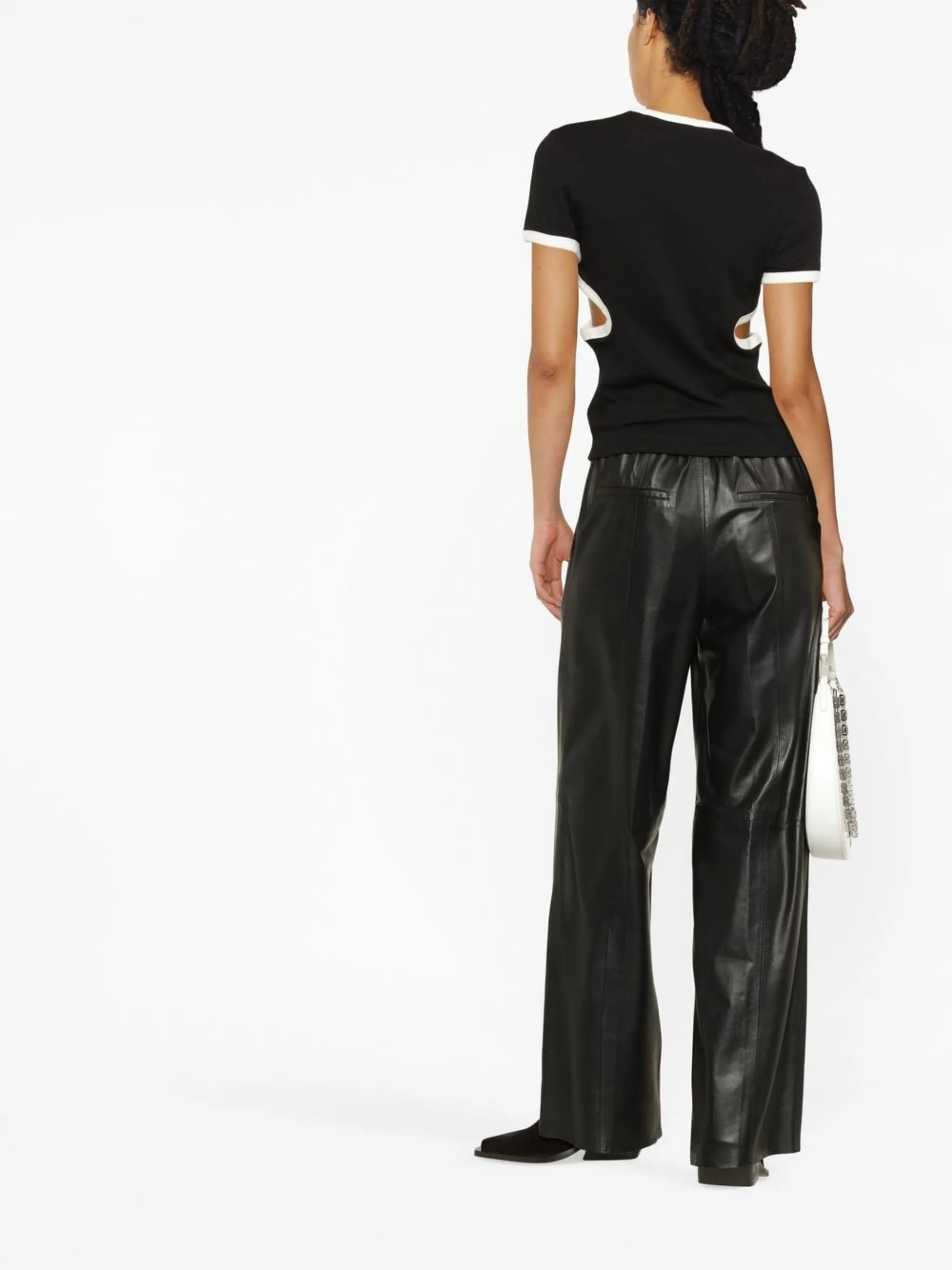 cut-out cotton T-shirt