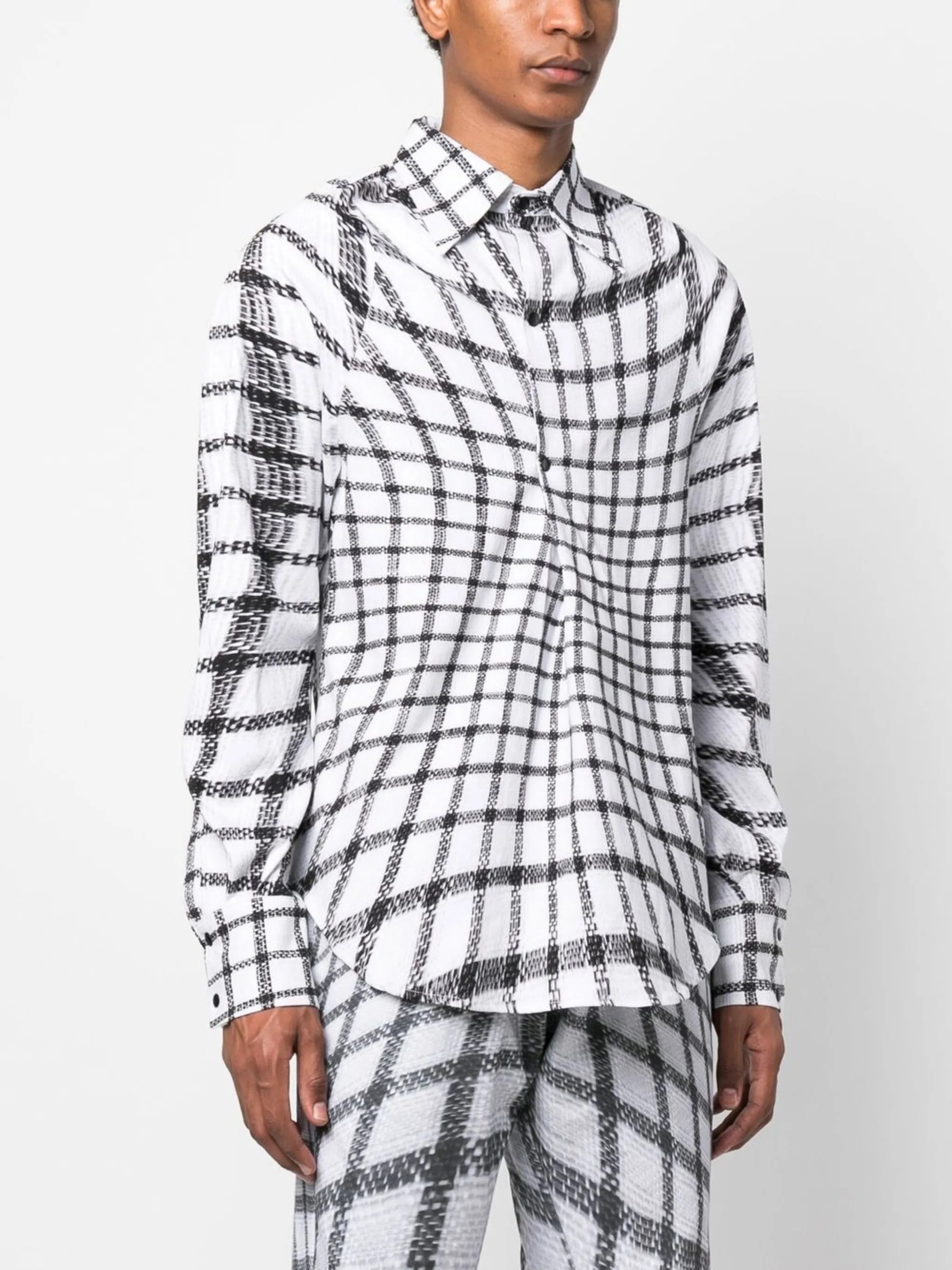 Rowdy grid-print shirt