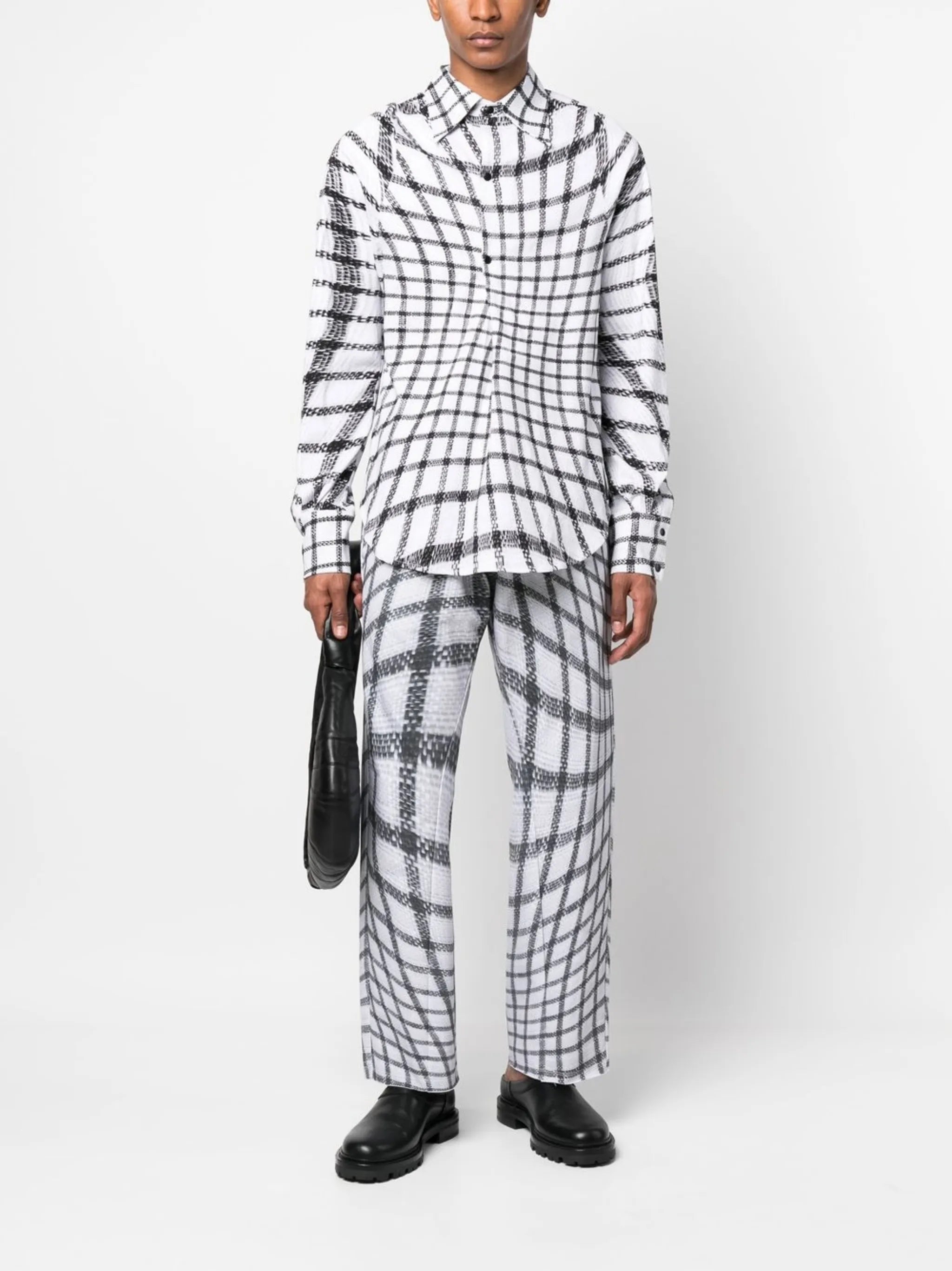 Rowdy grid-print shirt