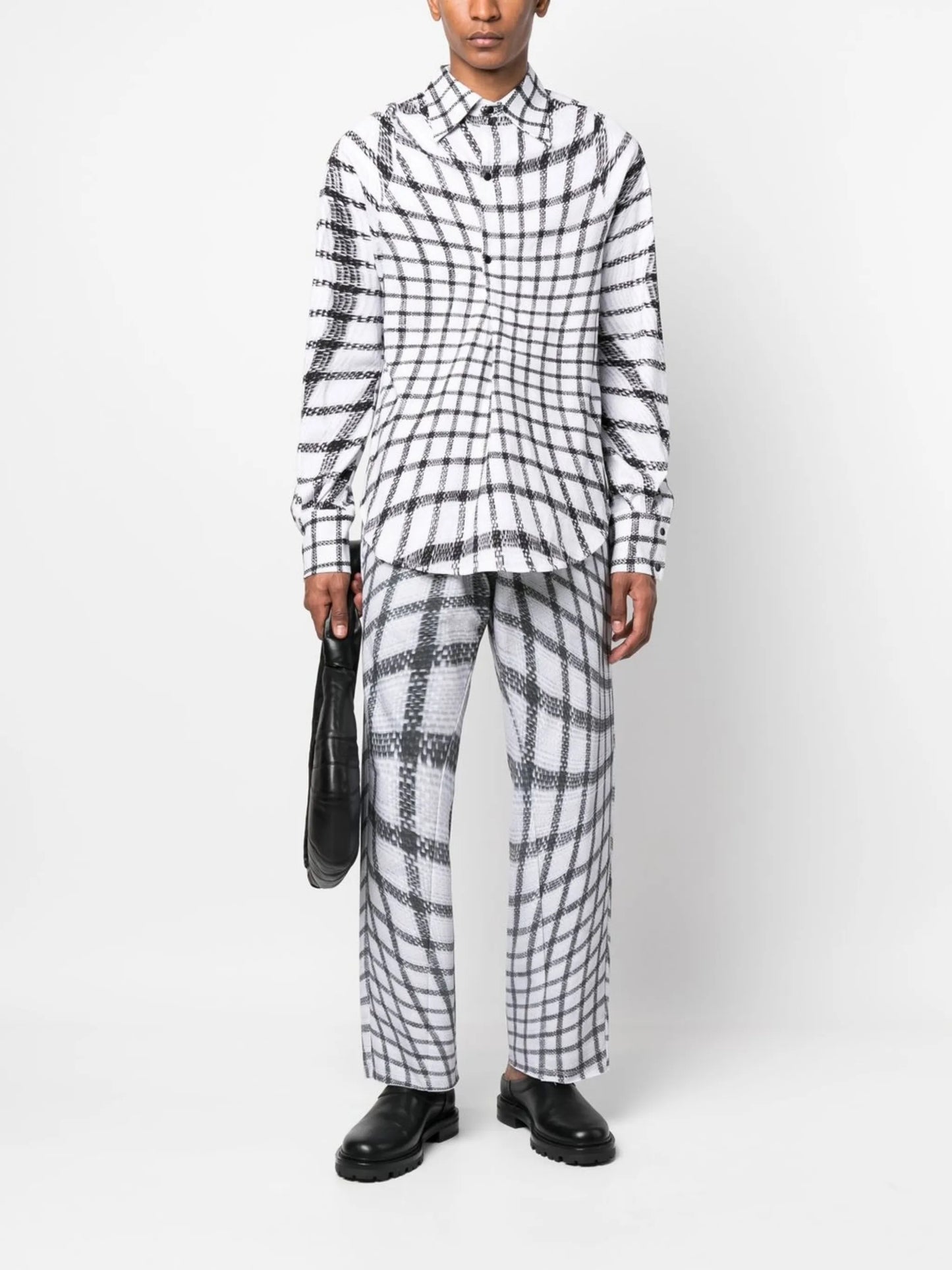 Rowdy grid-print shirt