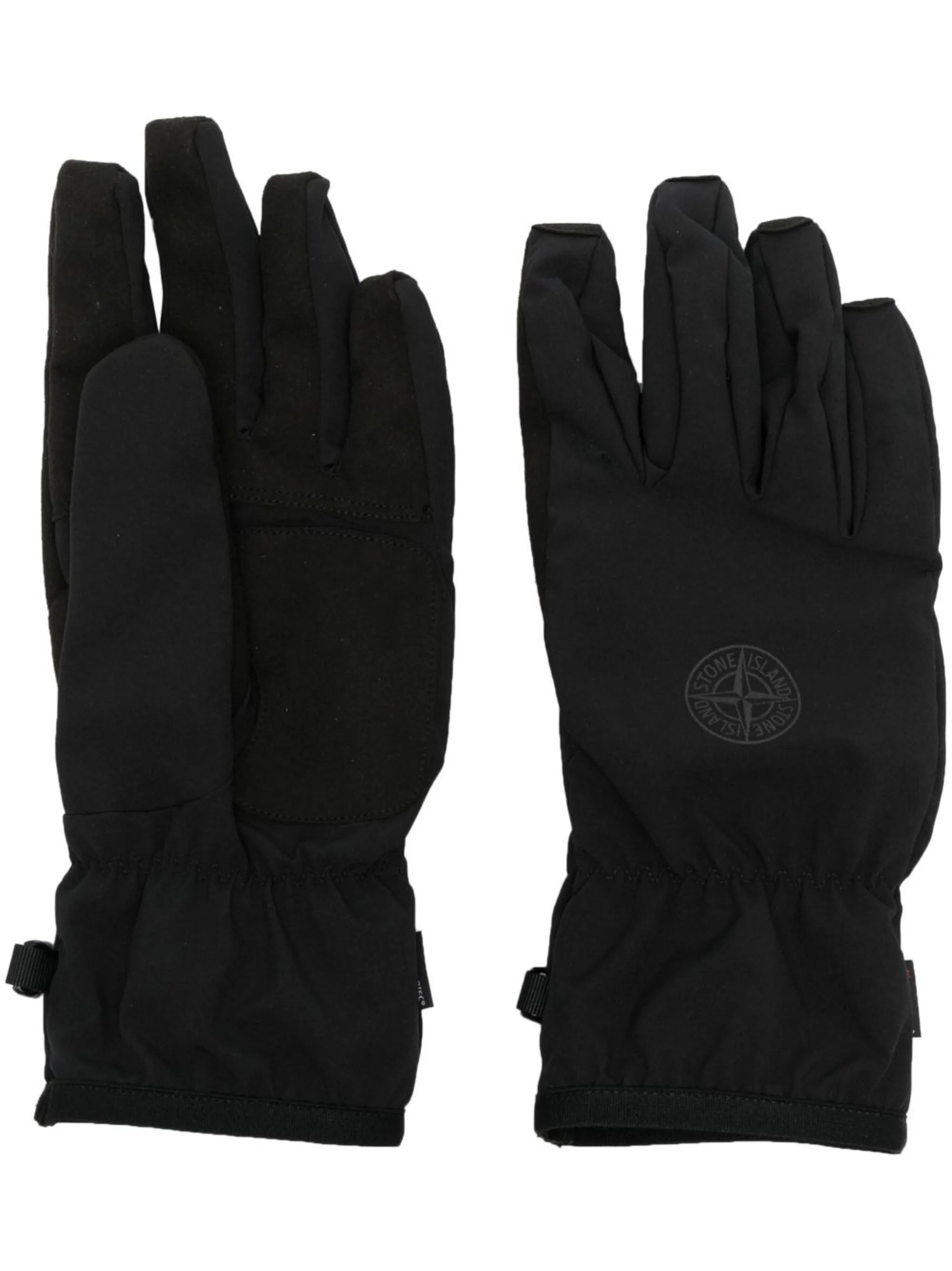 logo-embroidered gloves
