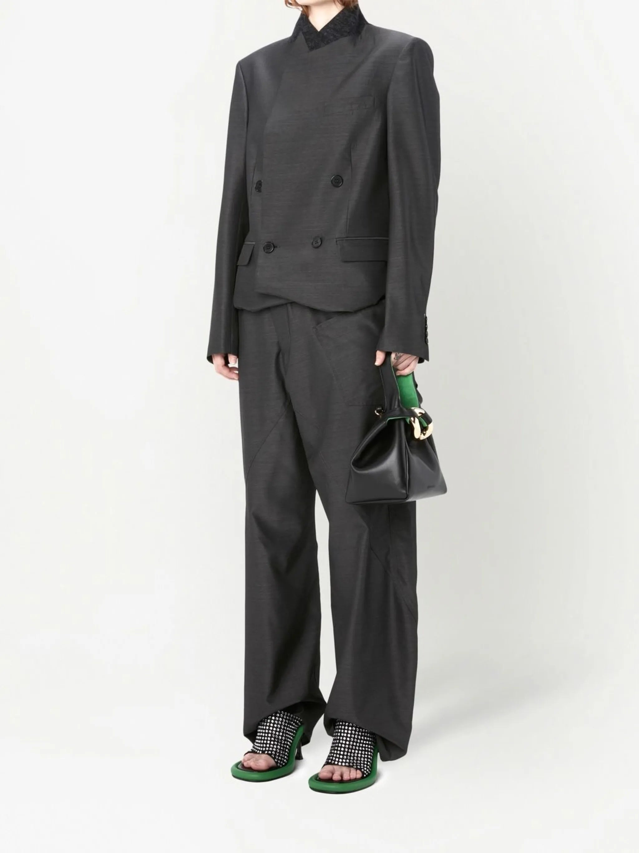 Black Pochette Satchel Bag