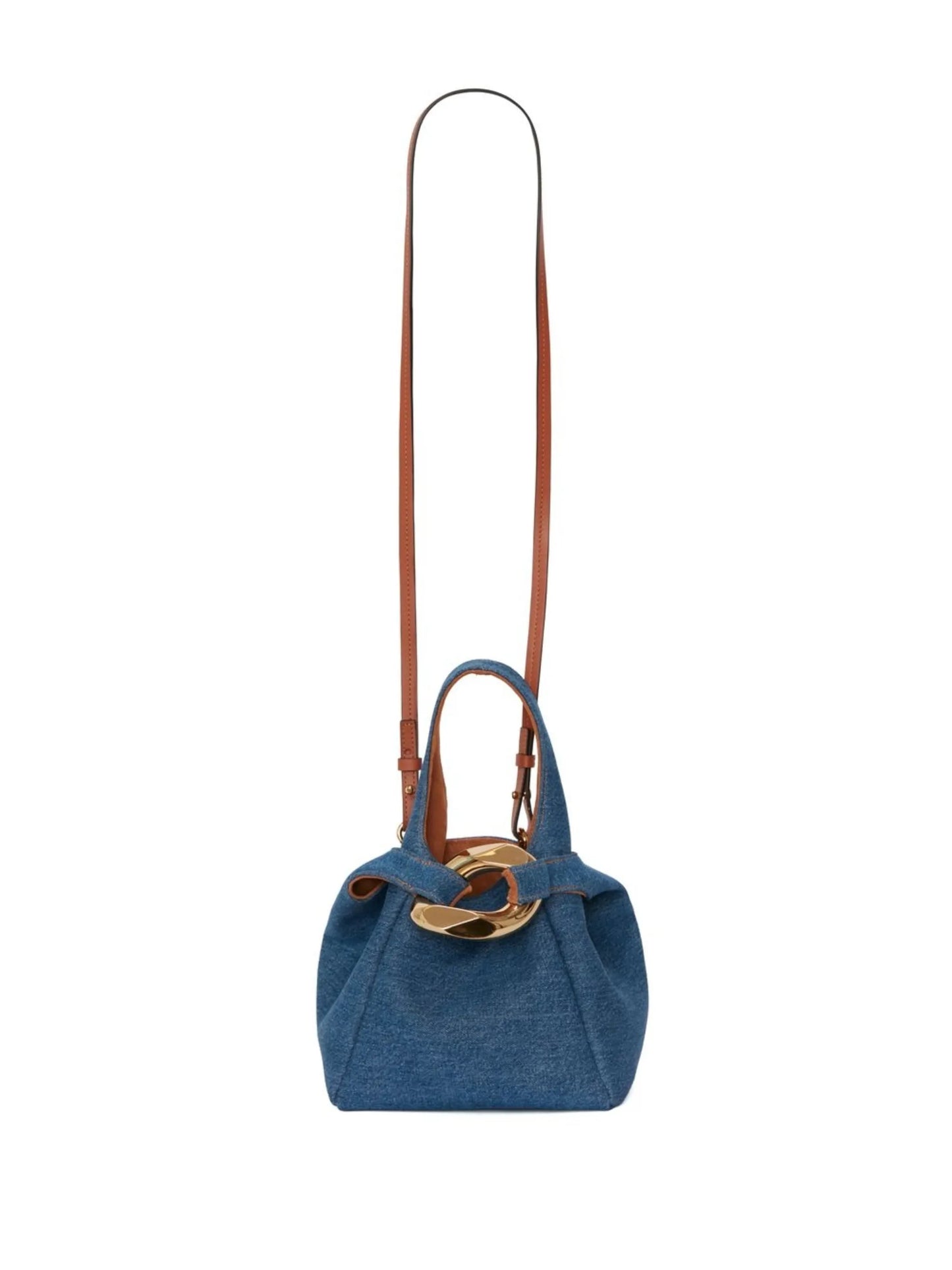 Blue Chain Link Detail Crossbody Bag