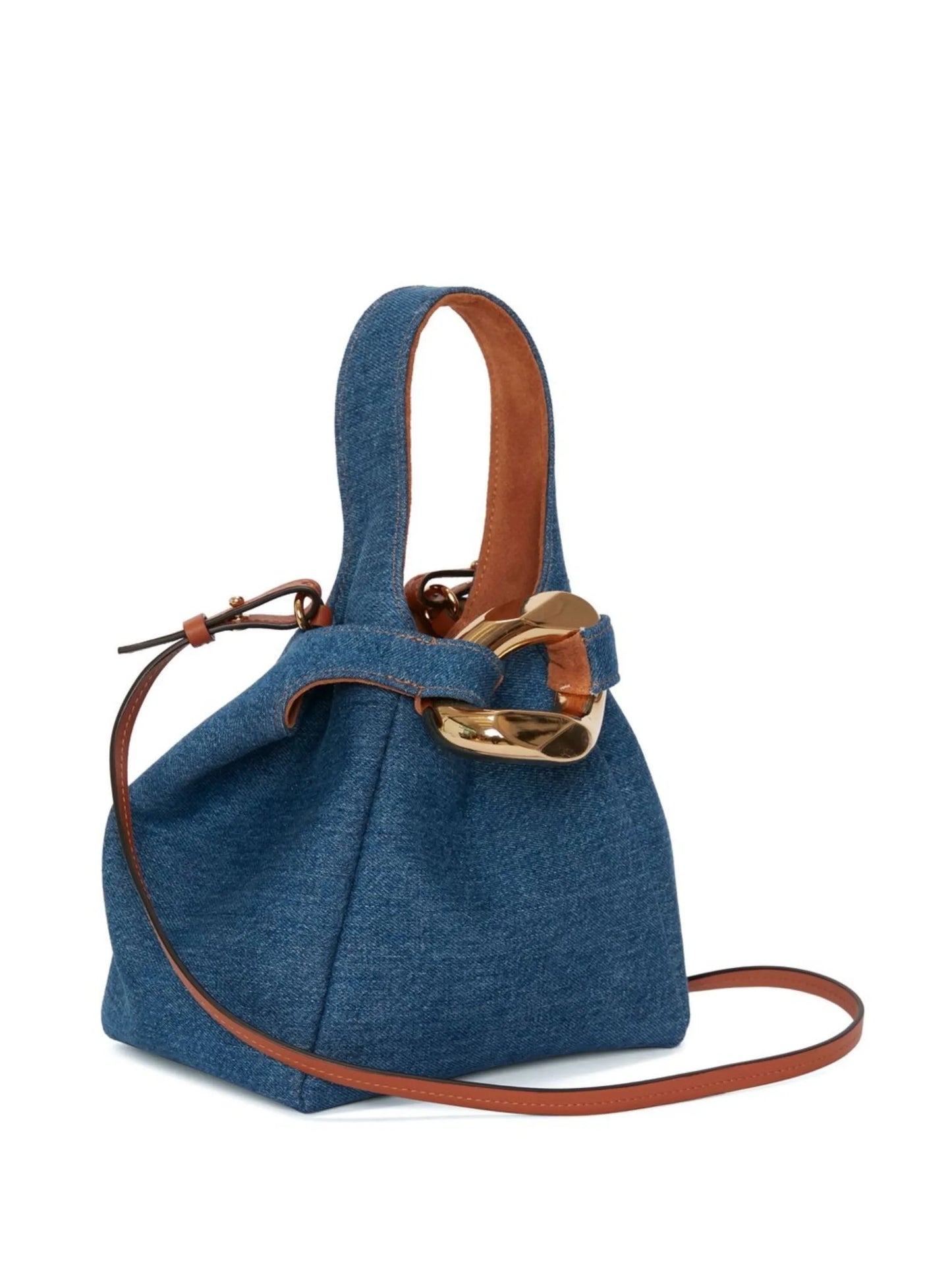 Blue Chain Link Detail Crossbody Bag