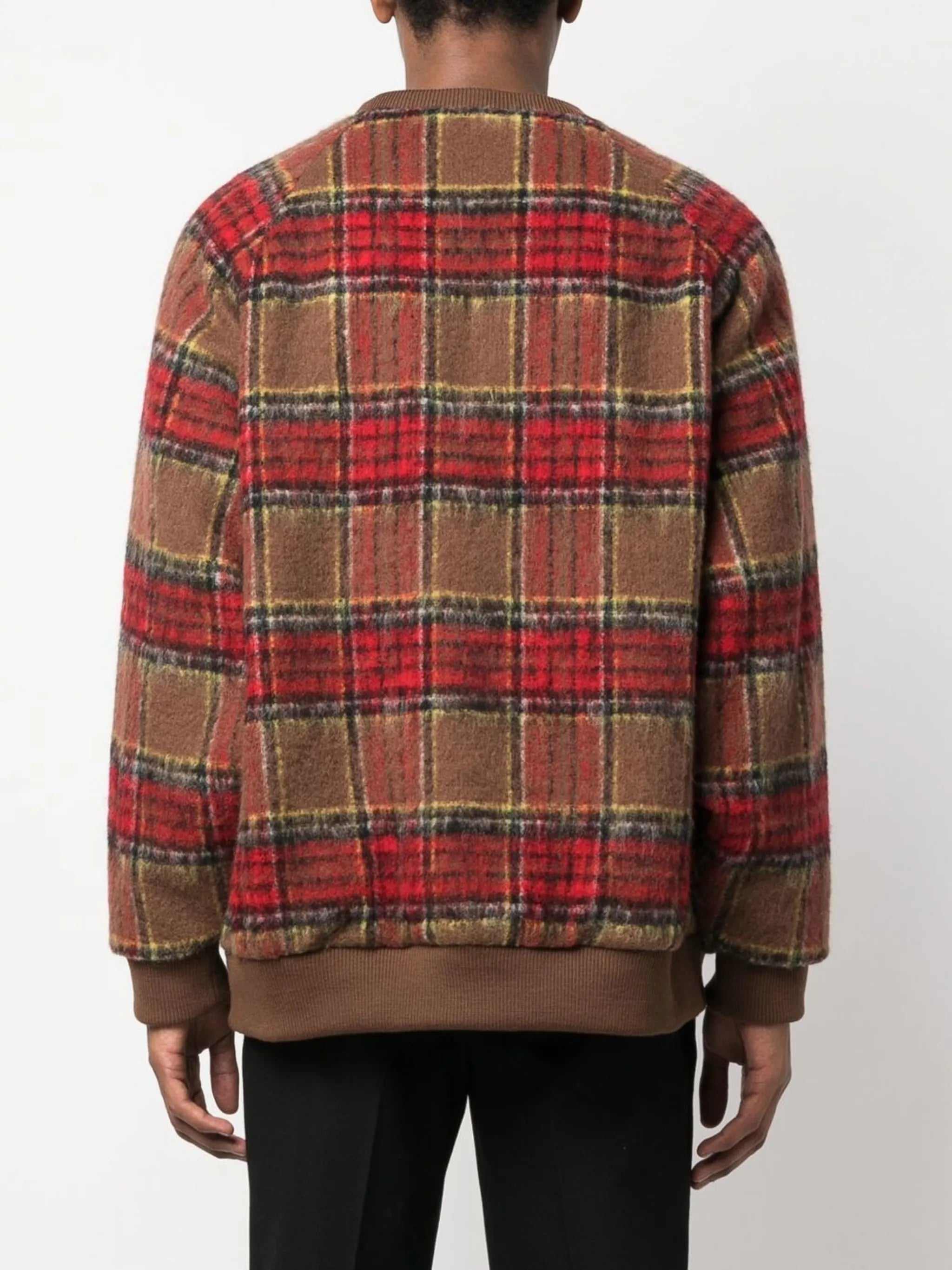 plaid-check sweatshirt