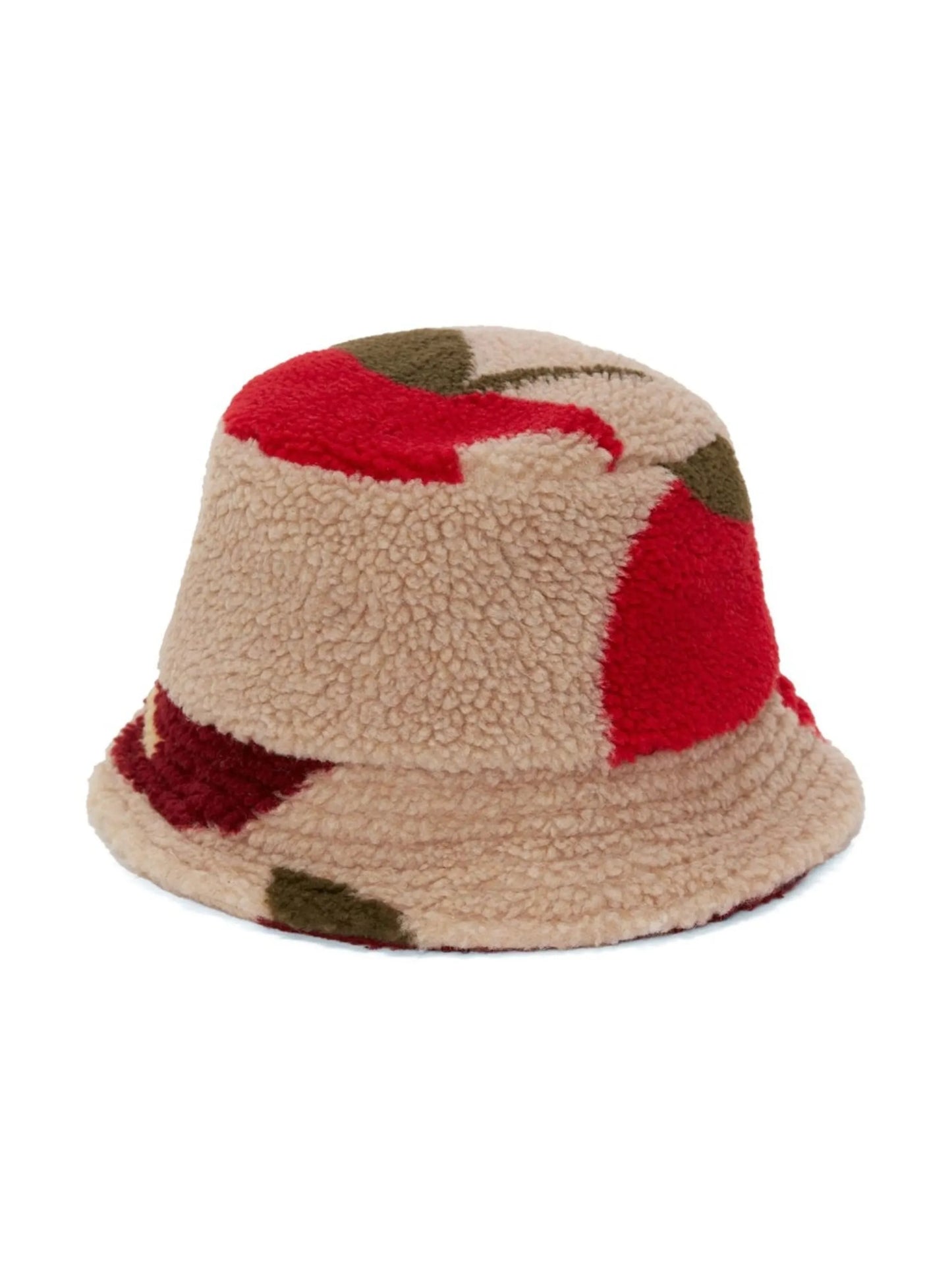 logo-patch fleece bucket hat