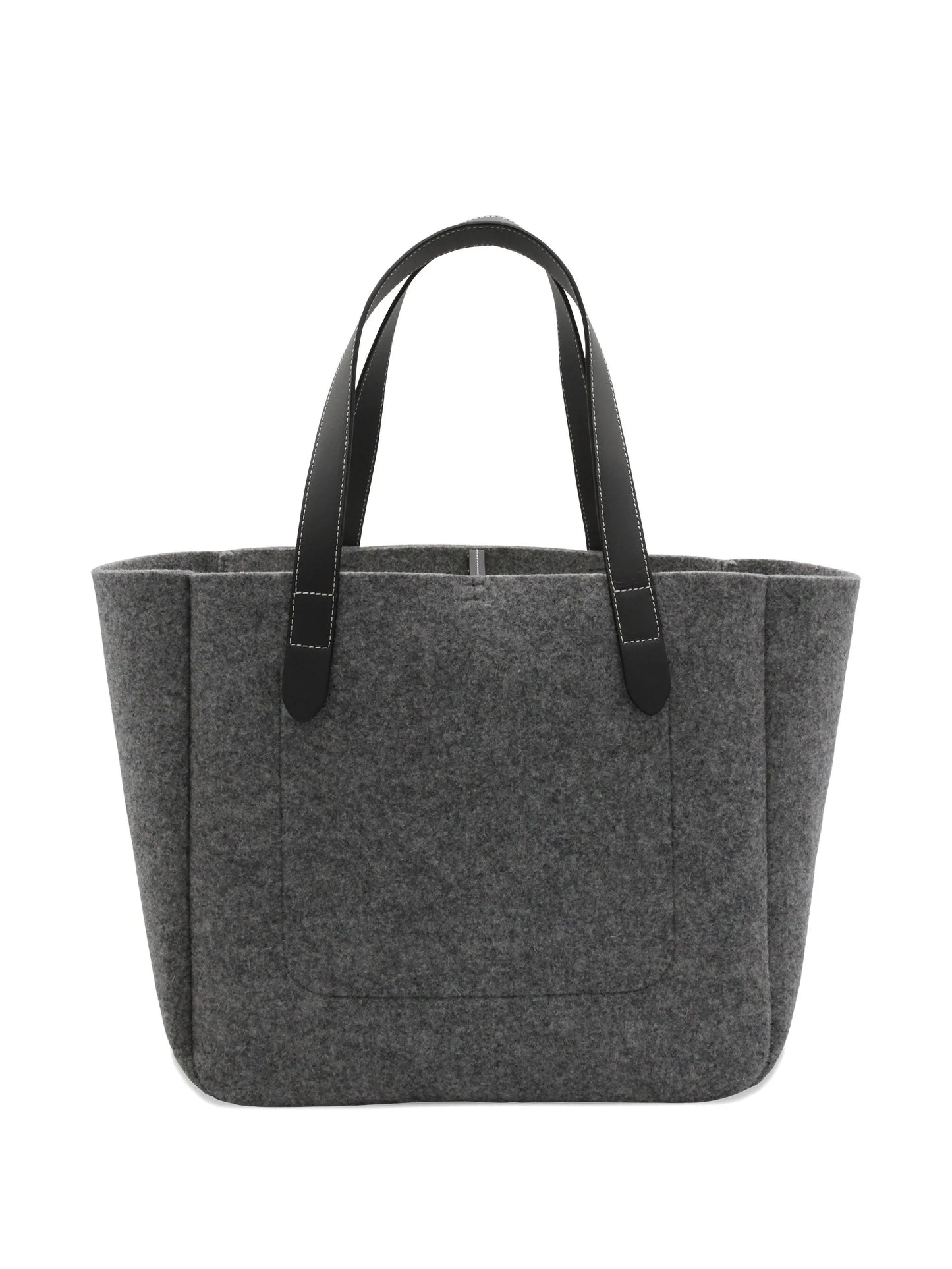 Belt embroidered-logo tote bag