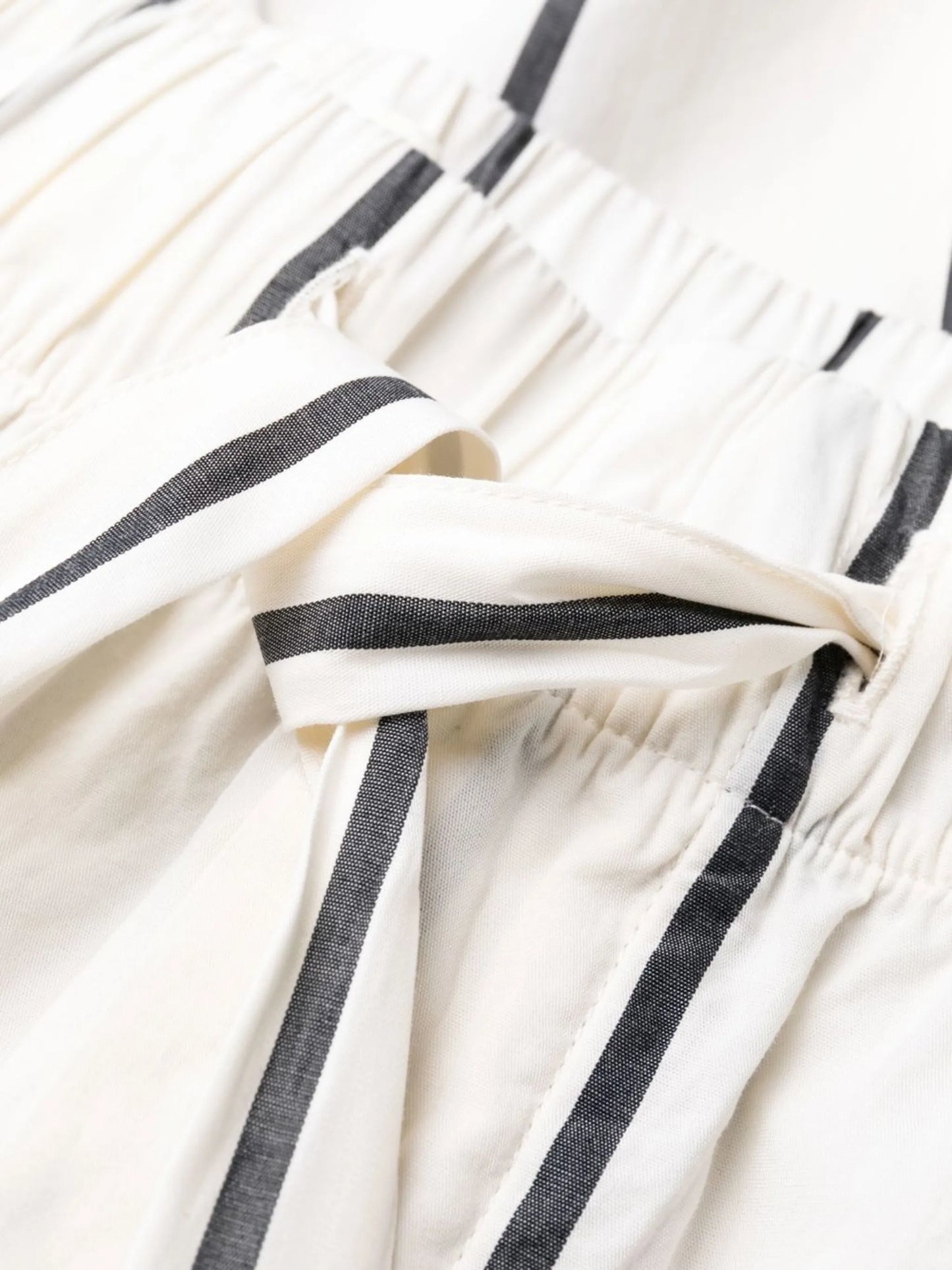 Poplin striped organic cotton pyjama trousers