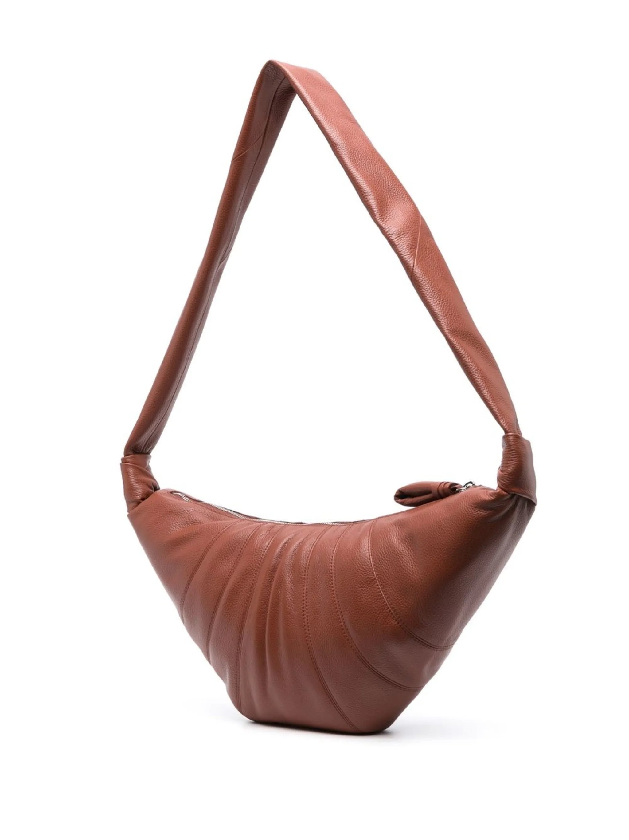 Croissant leather shoulder bag