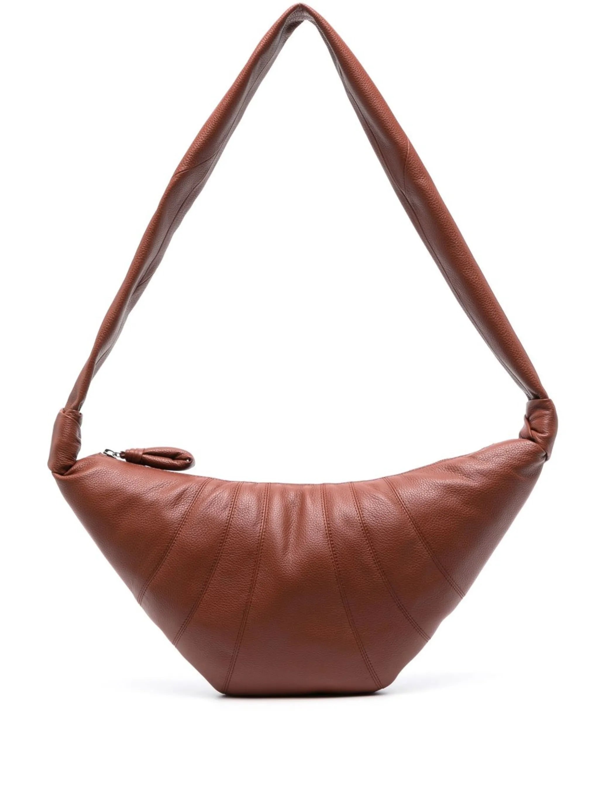 Croissant leather shoulder bag