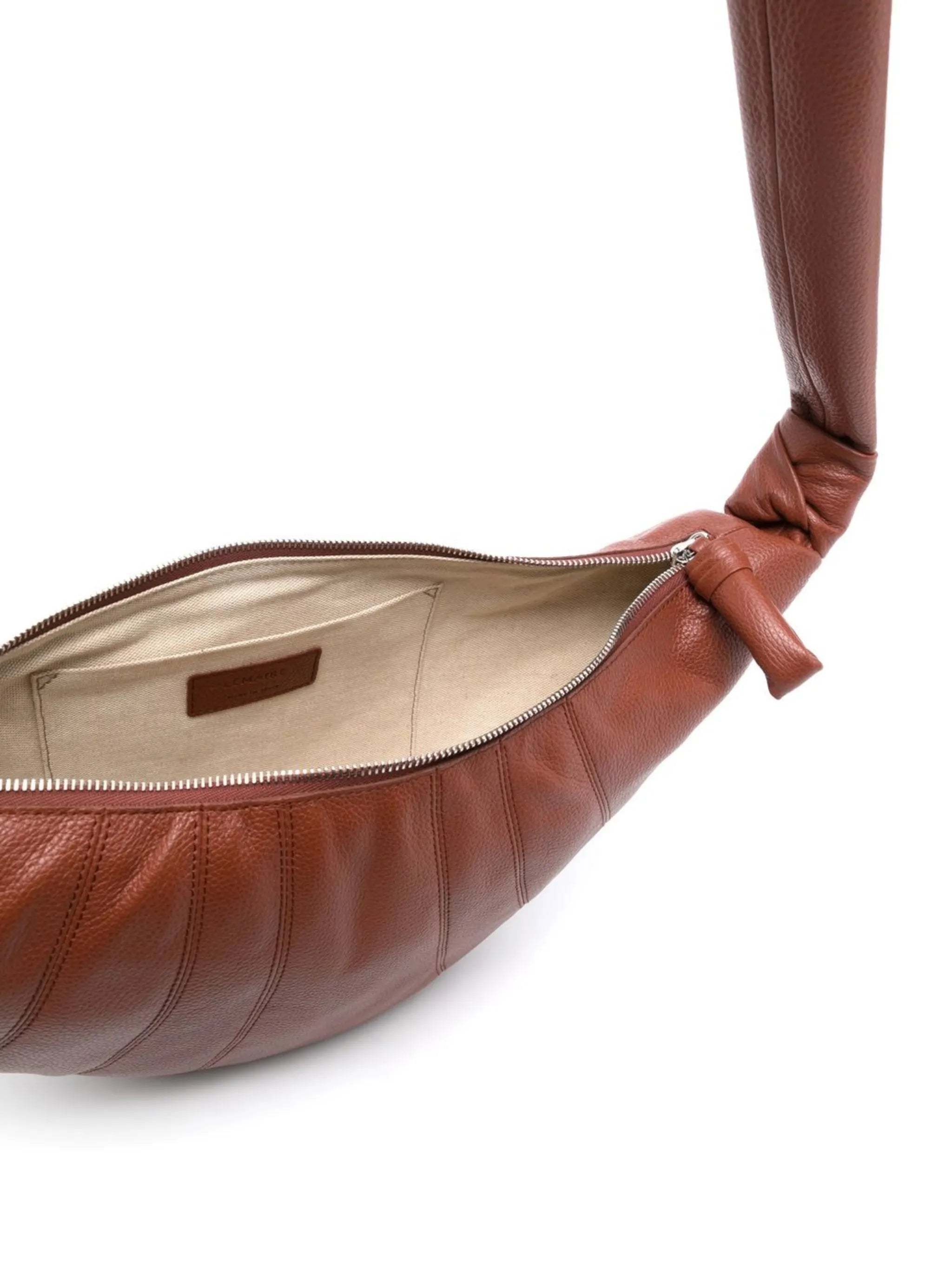 Croissant leather shoulder bag