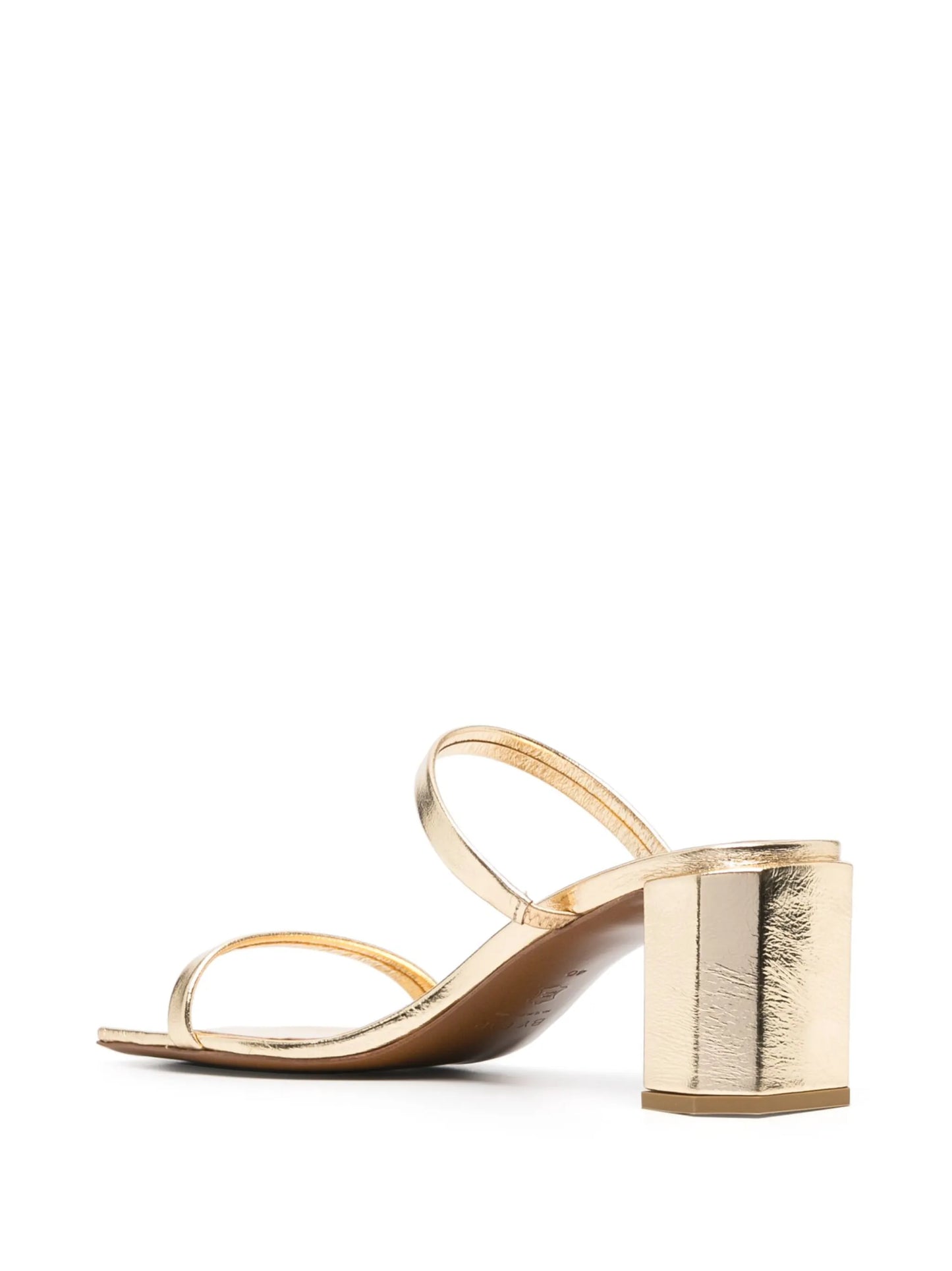 Tanya 70mm metallic cracked leather sandals
