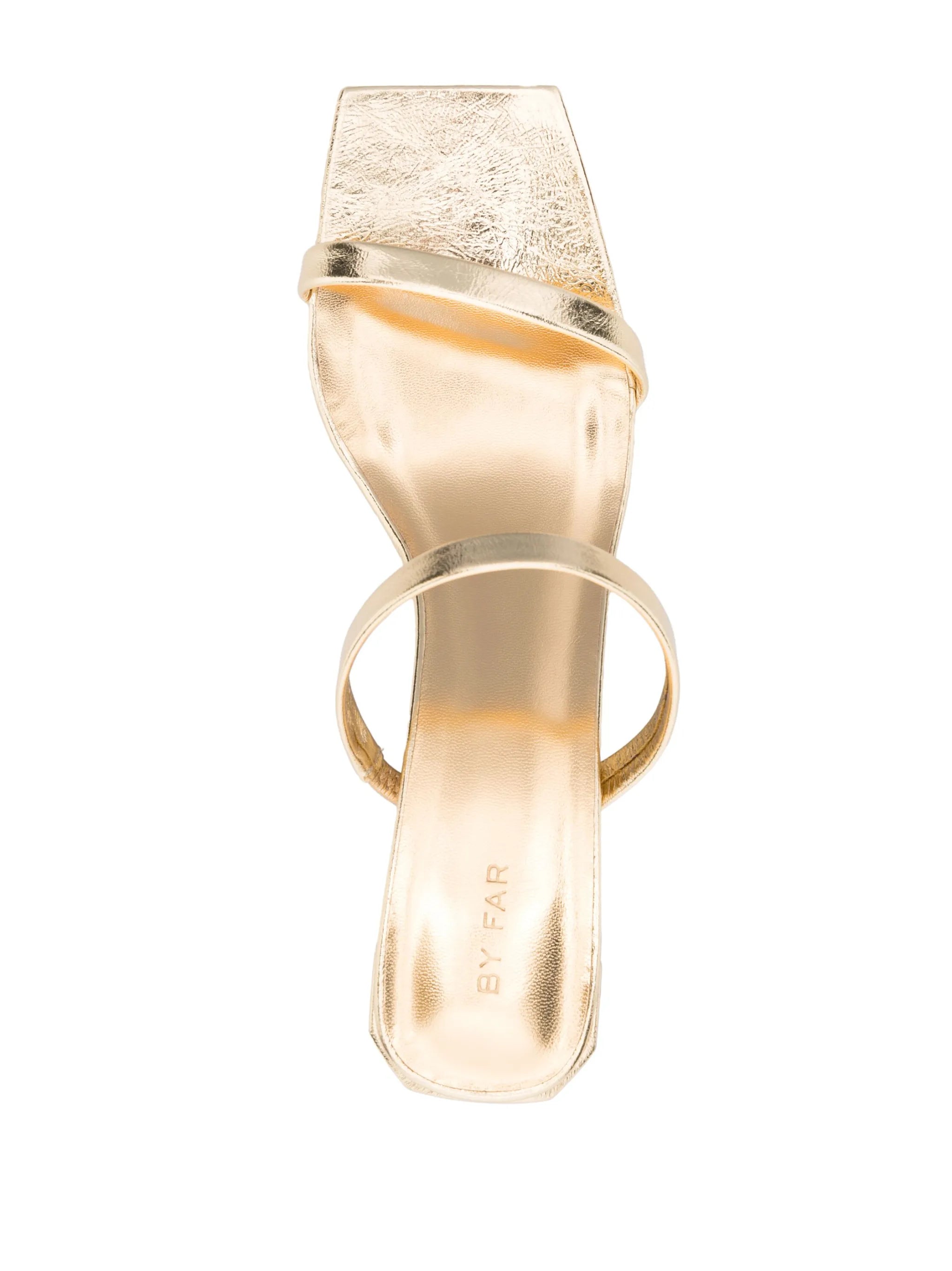 Tanya 70mm metallic cracked leather sandals