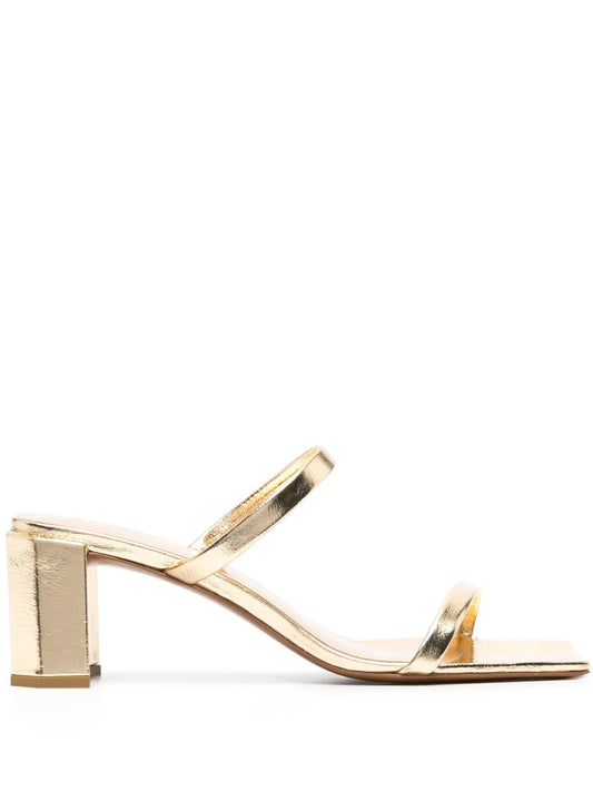 Tanya 70mm metallic cracked leather sandals
