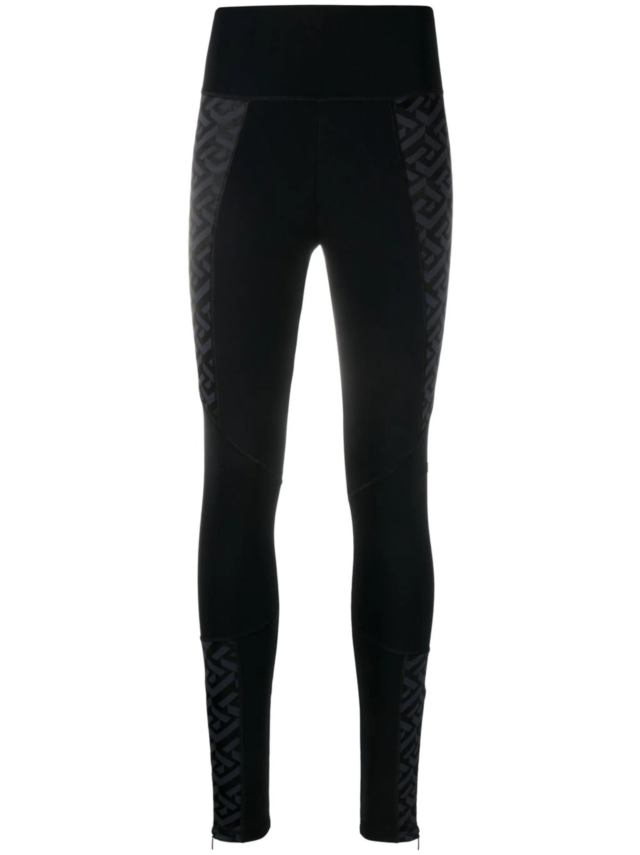 panelled-monogram leggings
