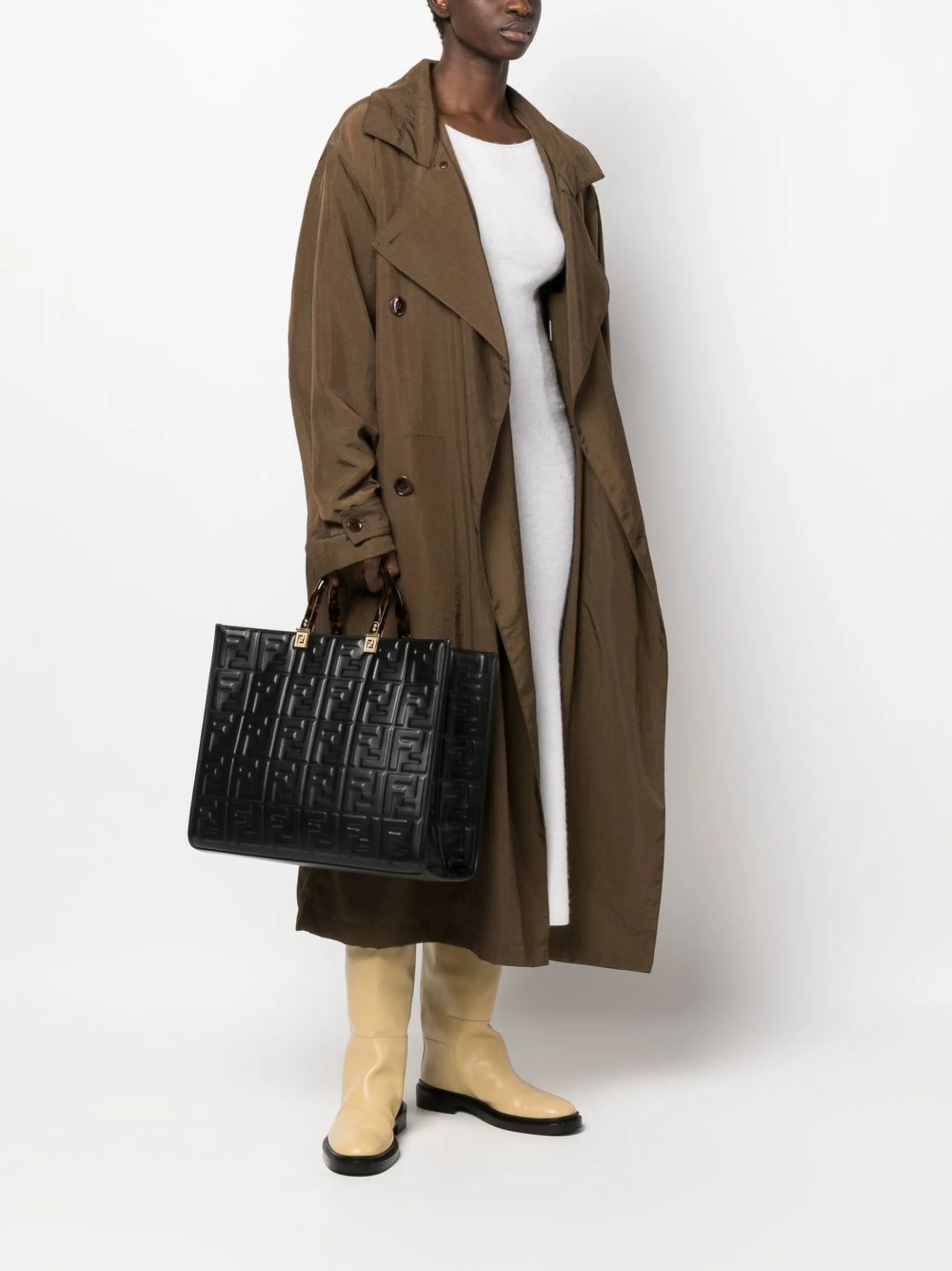 embossed-logo tote bag