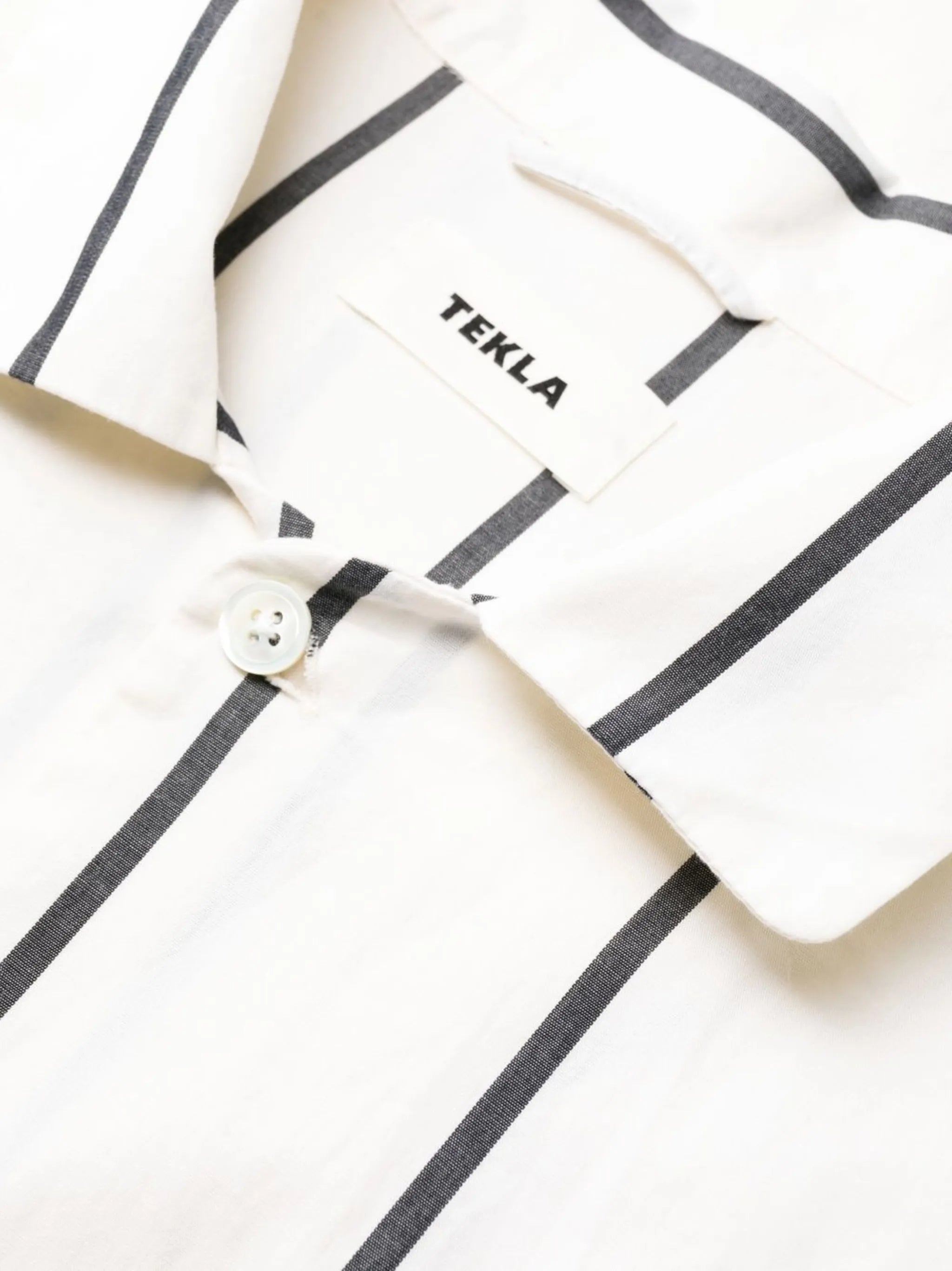 Poplin striped organic cotton pyjama shirt