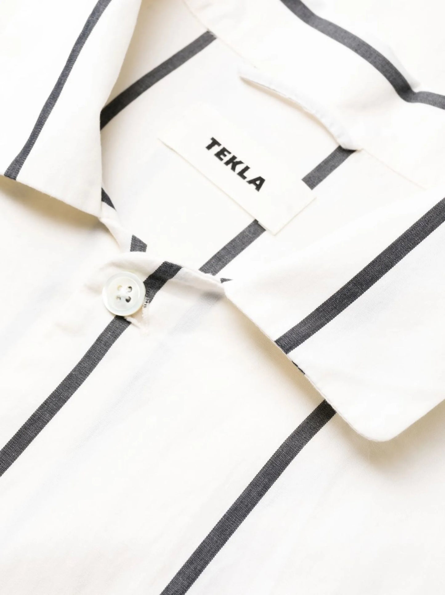 Poplin striped organic cotton pyjama shirt