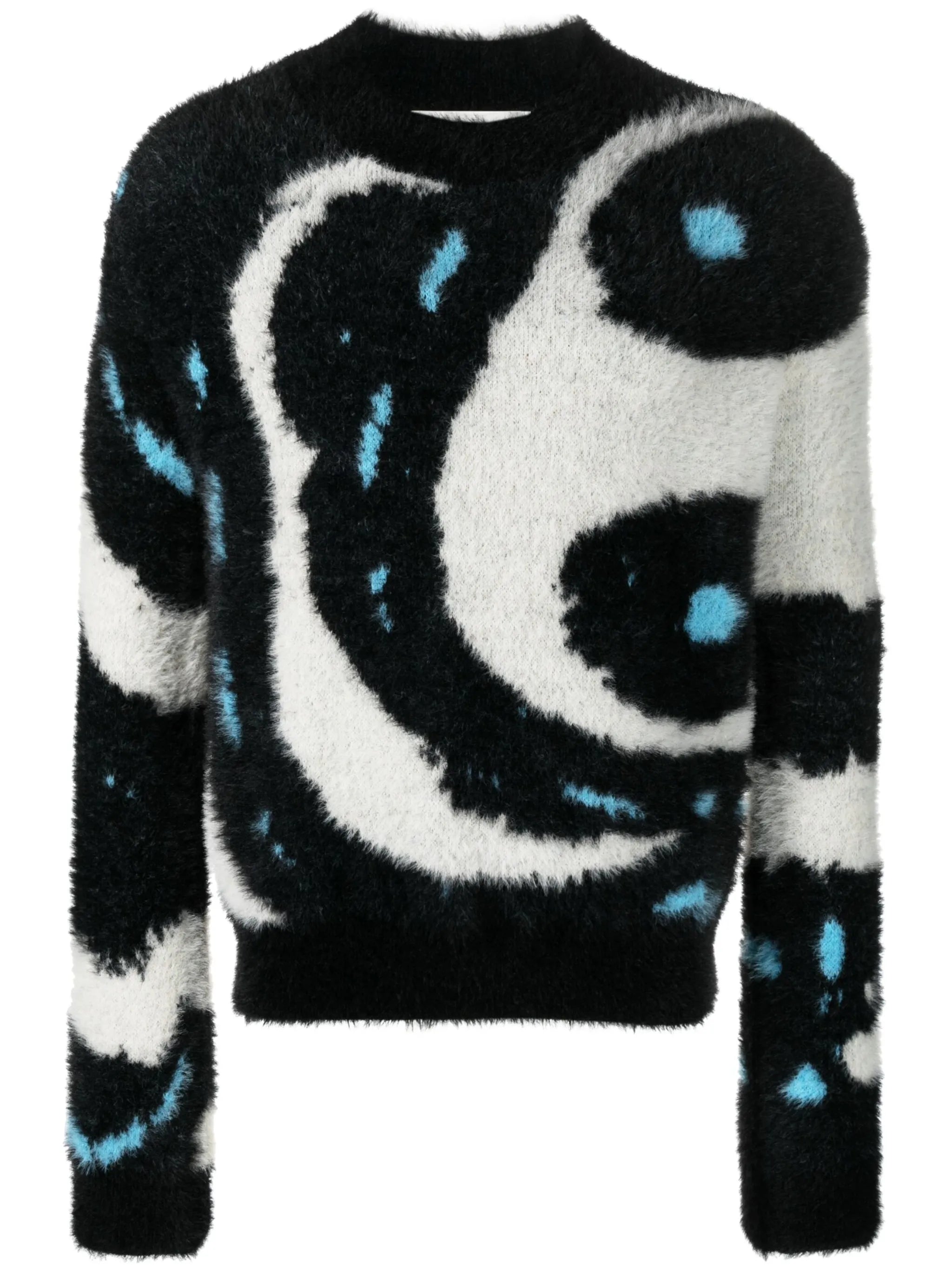 brushed-finish knitted jumper