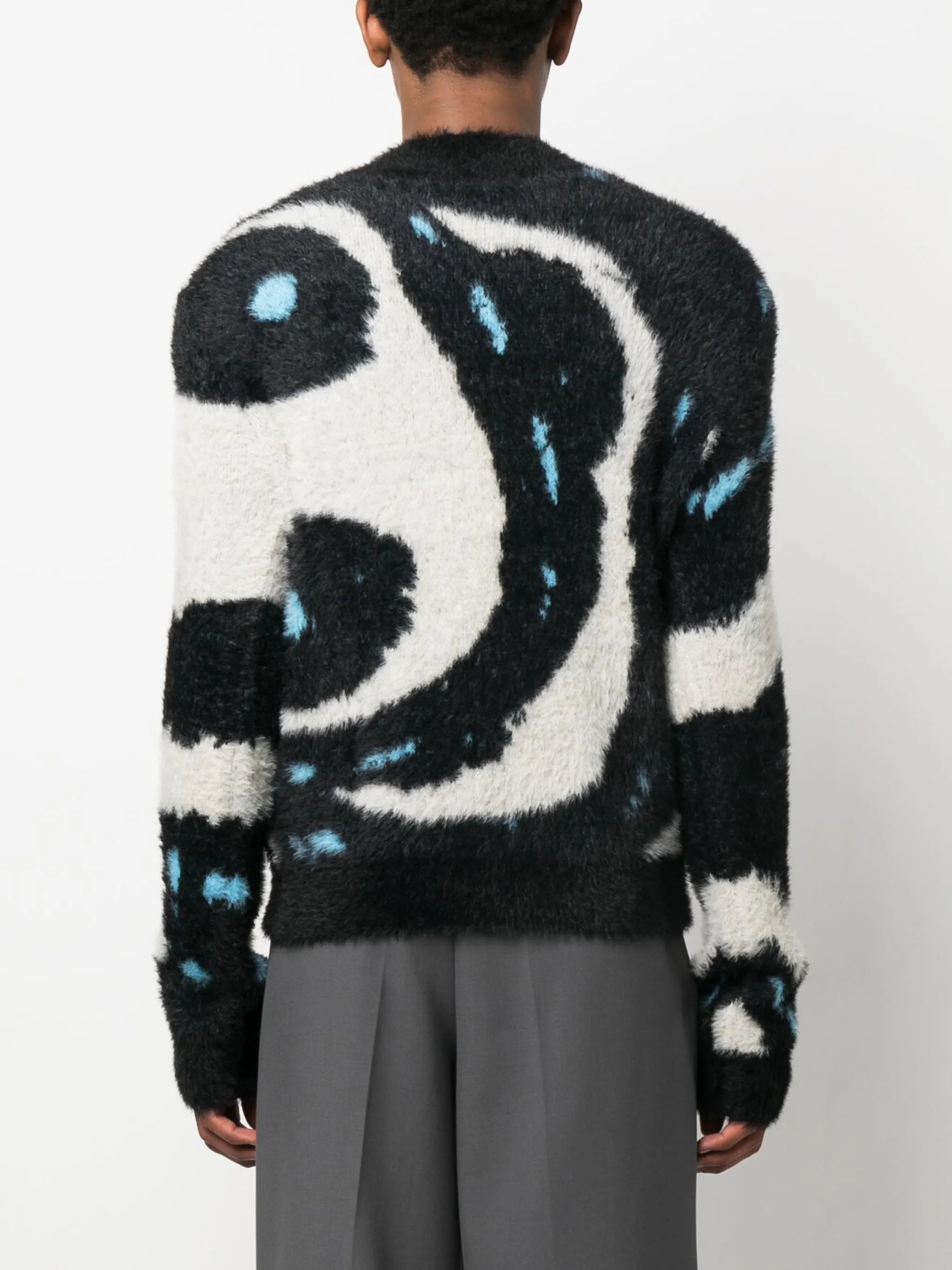 brushed-finish knitted jumper