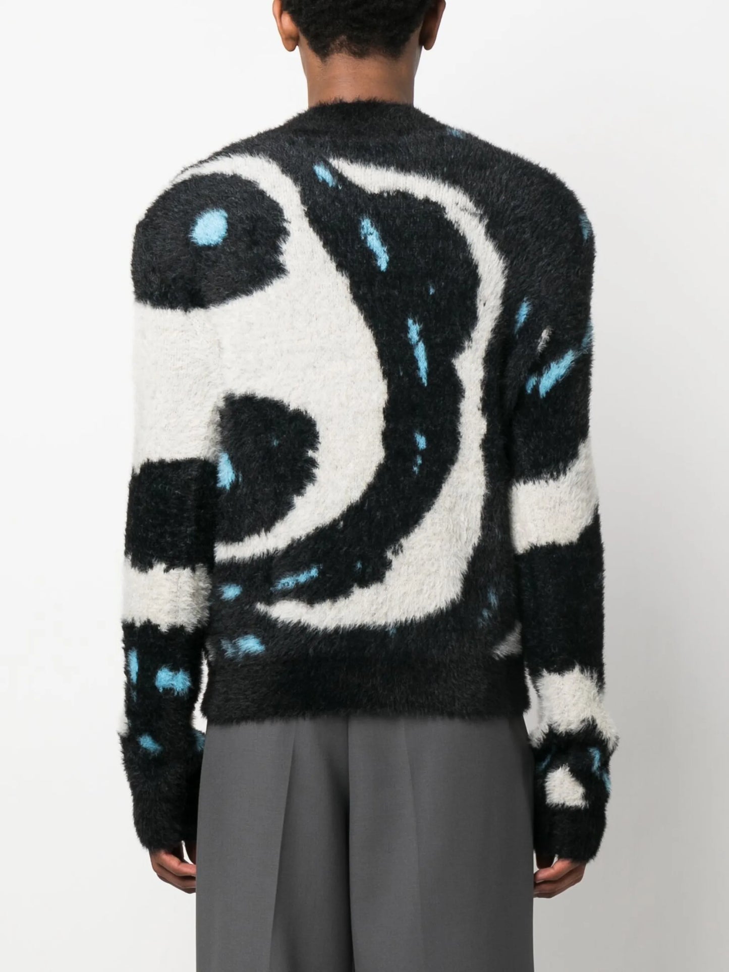 brushed-finish knitted jumper