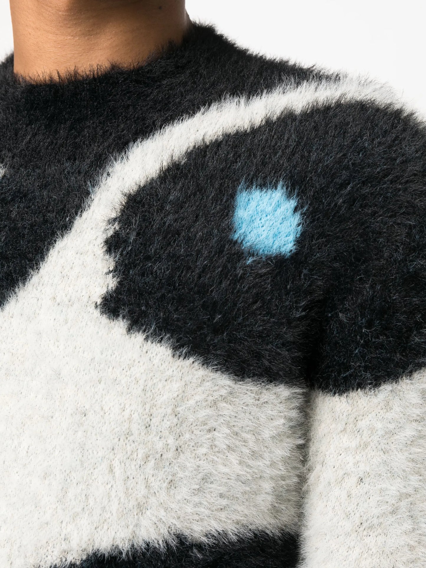 brushed-finish knitted jumper