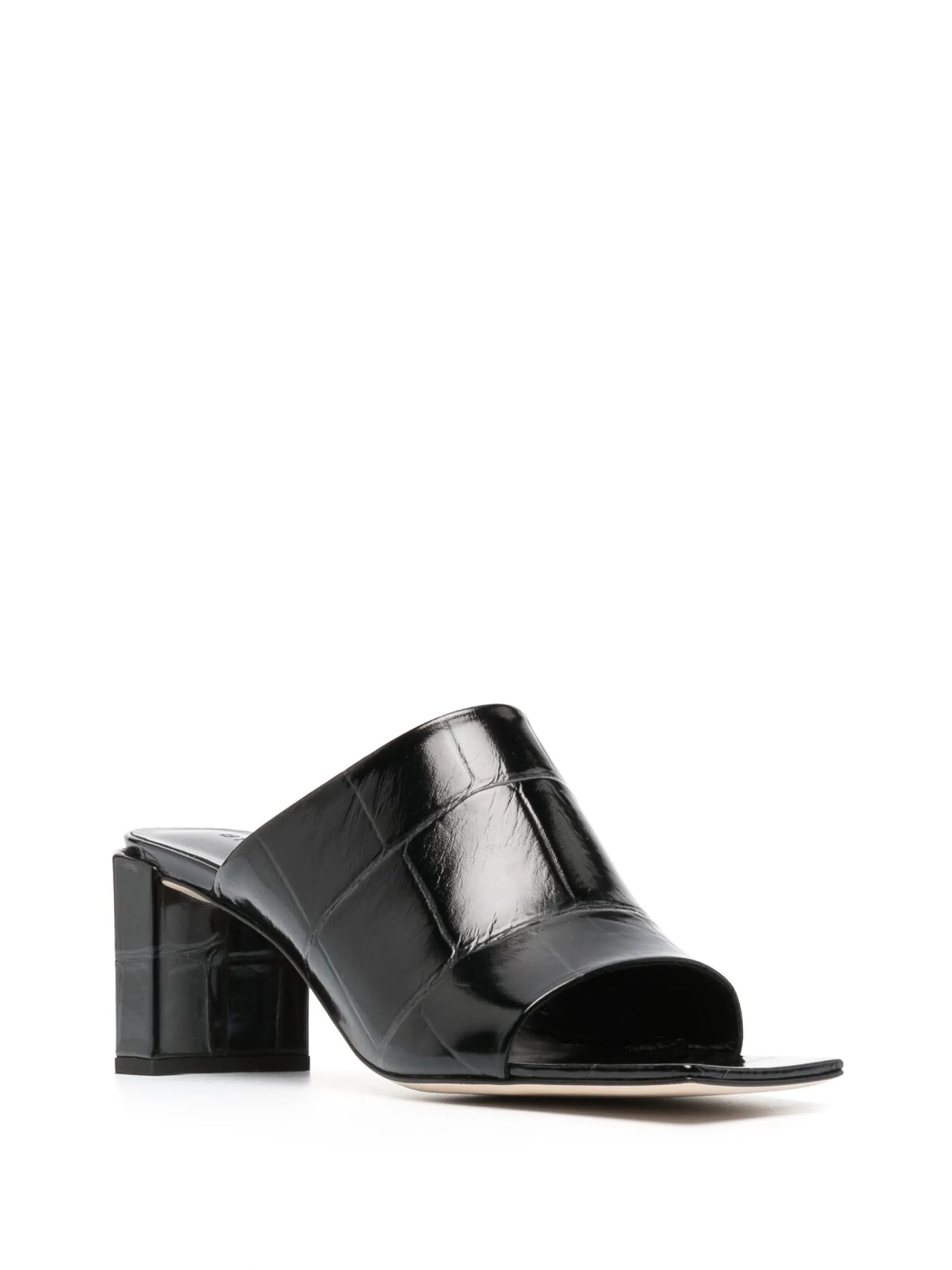 crocodile-effect sandals